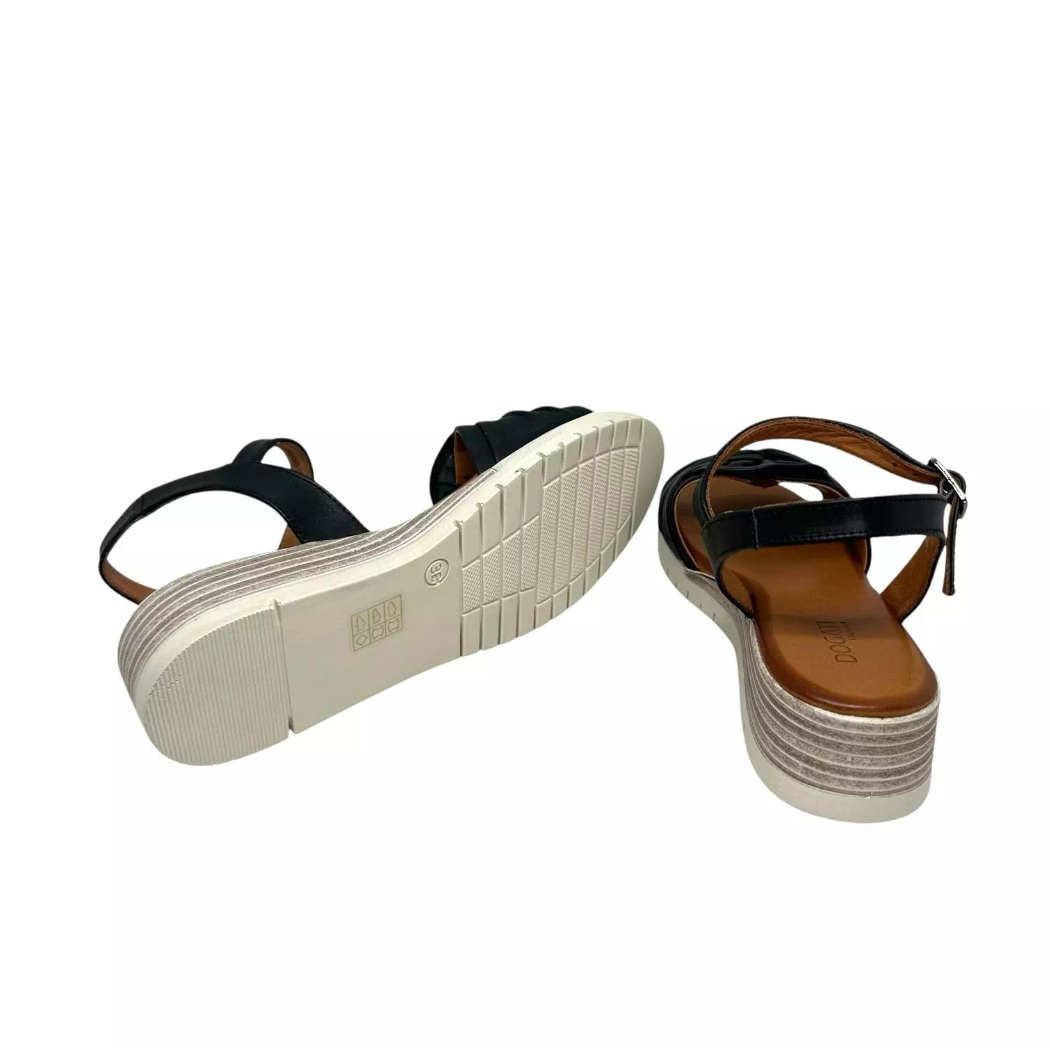 Sandale Dogati negre cu detaliu