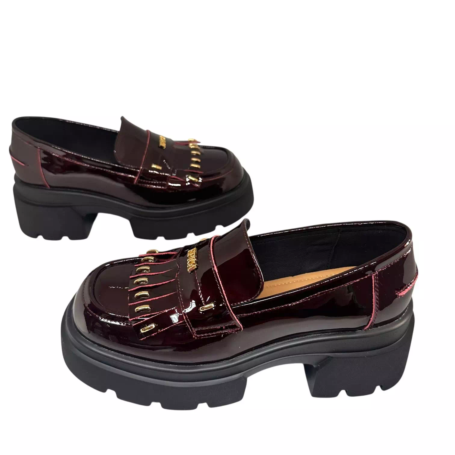 Pantofi Epica bordo cu talpa groasa