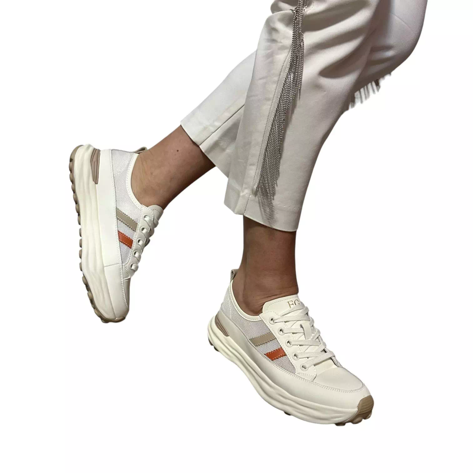 Pantofi crem cu plasa