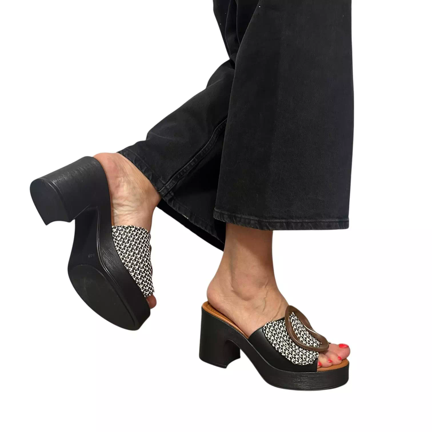 Saboti Dogati negri cu accesoriu