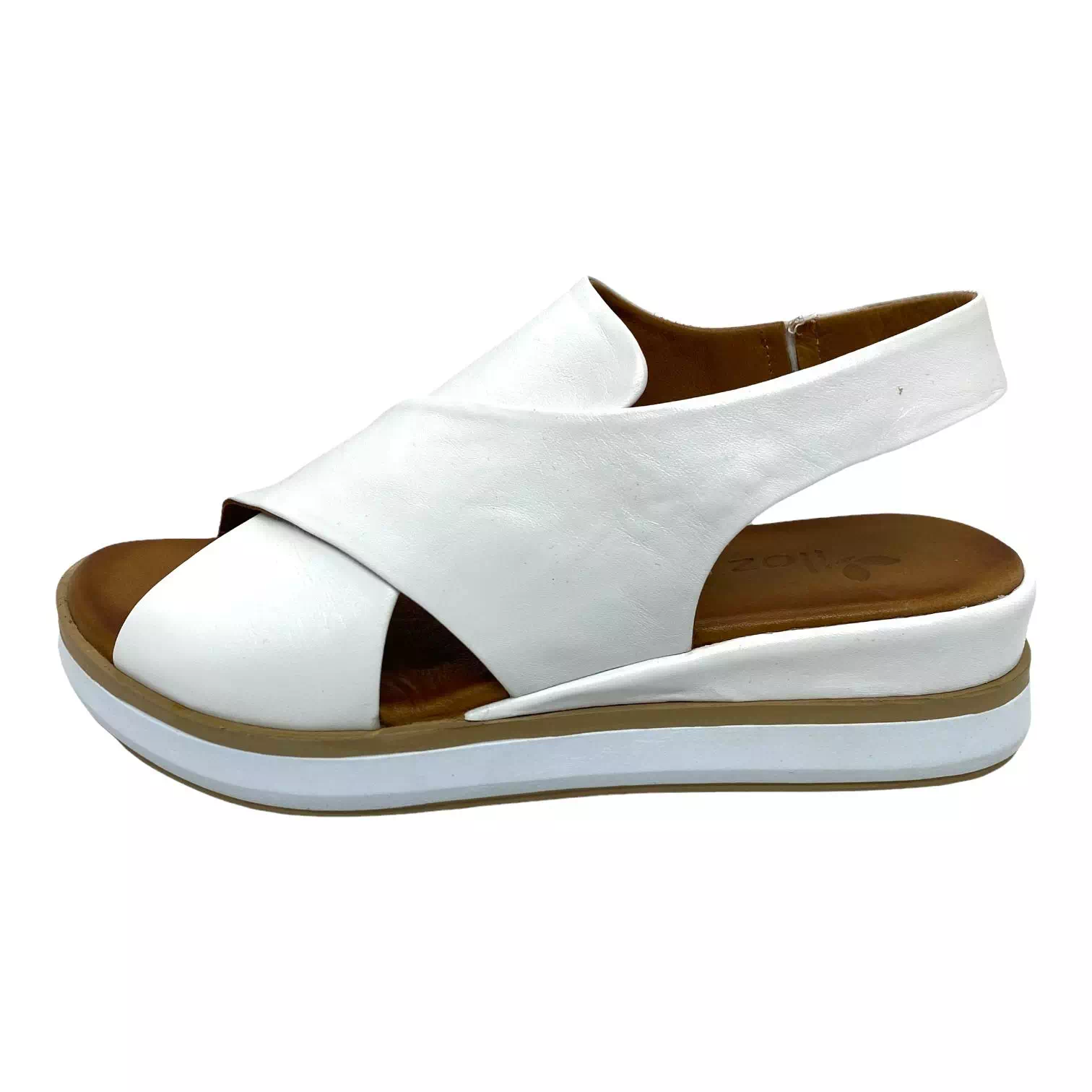 Sandale albe cu talpa confort