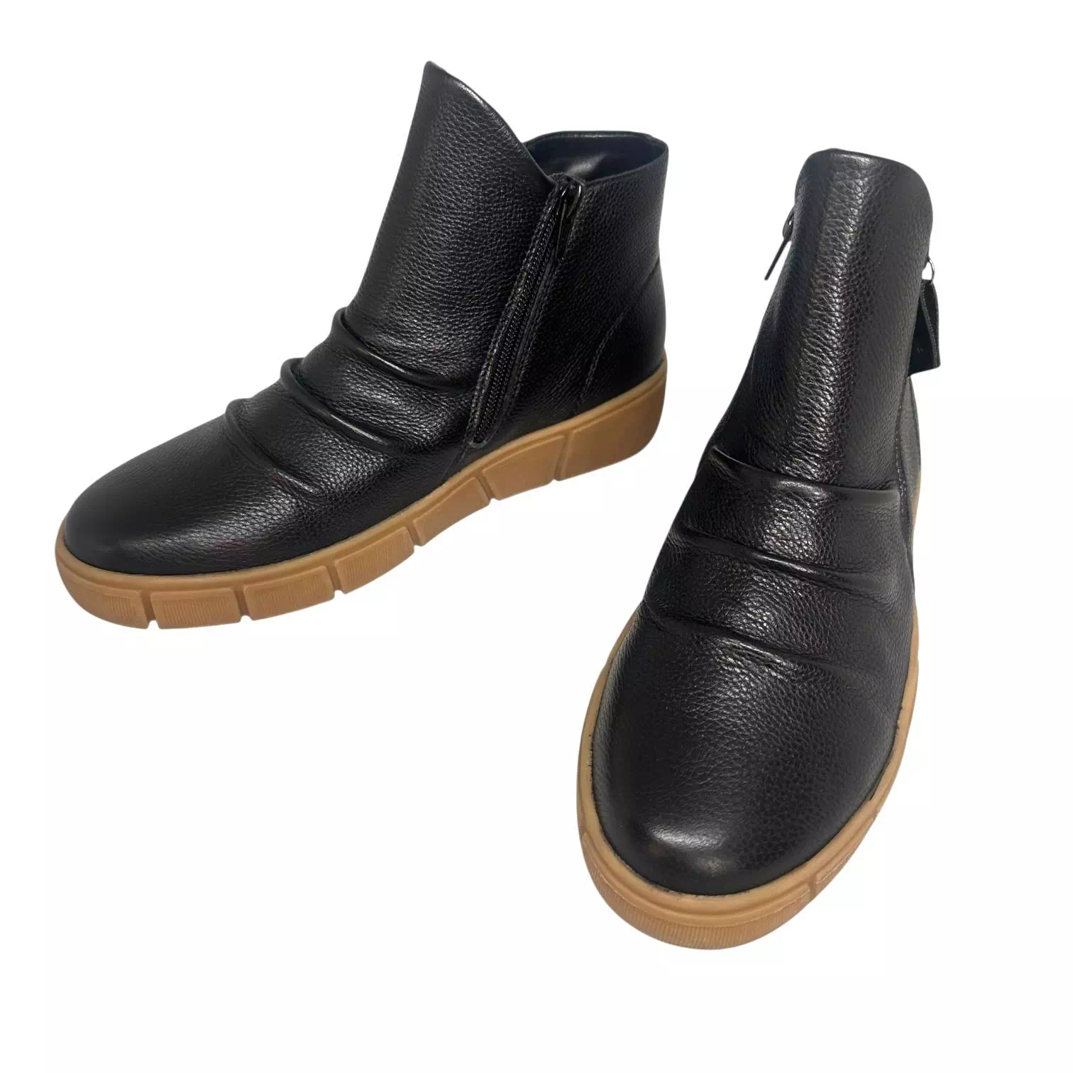 Ghete Remonte negre Tex cu talpa bej