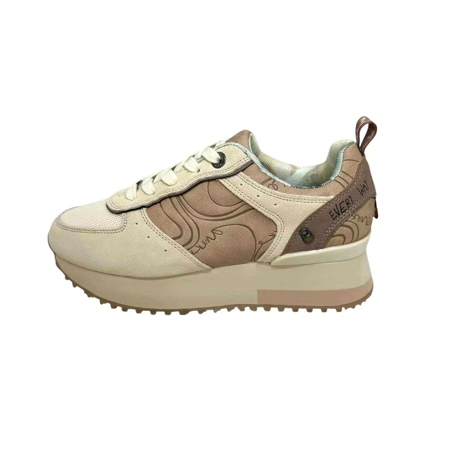 Pantofi Anekke bej combinat