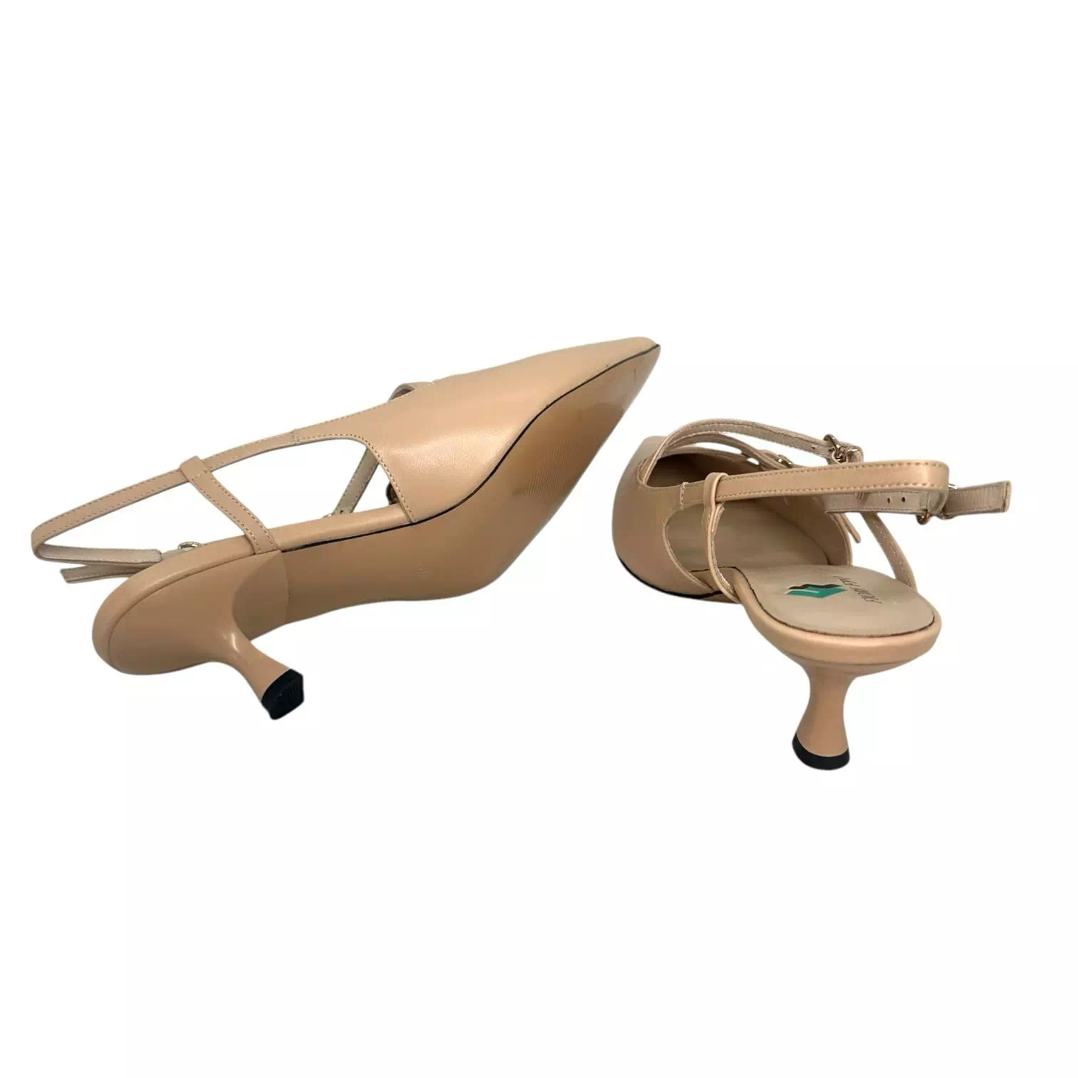 Pantofi stiletto decupati Fiore Fino bej