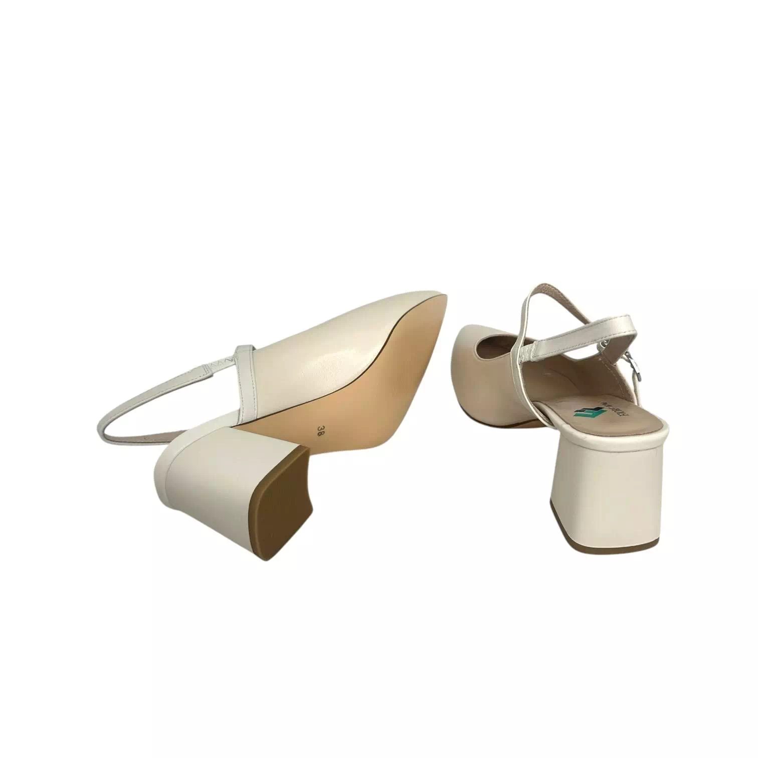 Pantofi decupati Fiore Fino crem