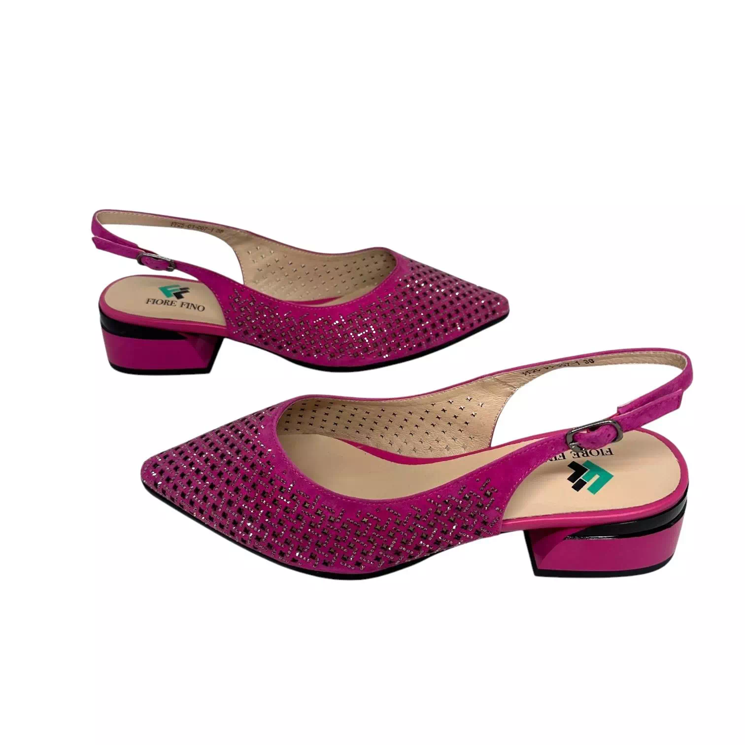 Pantofi decupati Fiore Fino fuxia