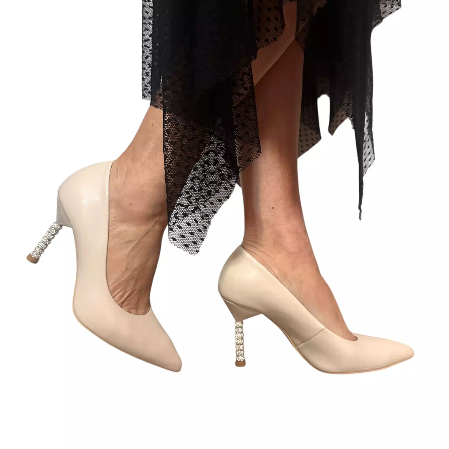 Pantofi Kordel stileto crem