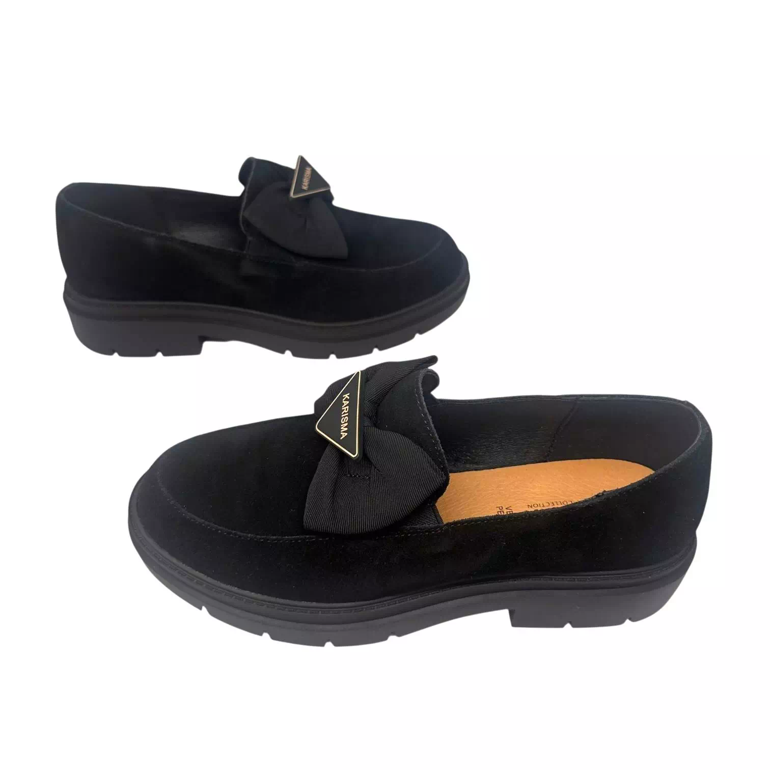 Pantofi Karisma negri cu detaliu