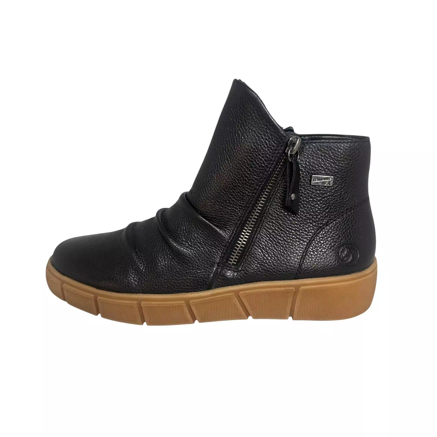 Ghete Remonte negre Tex cu talpa bej