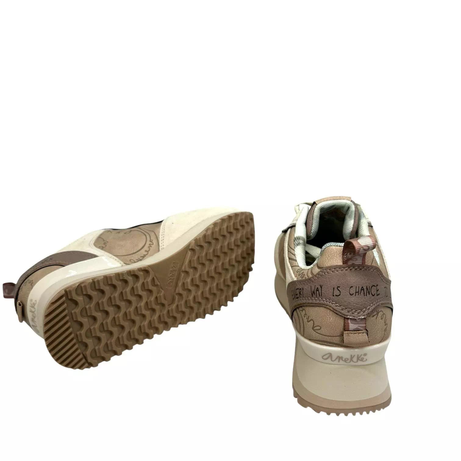 Pantofi Anekke bej combinat