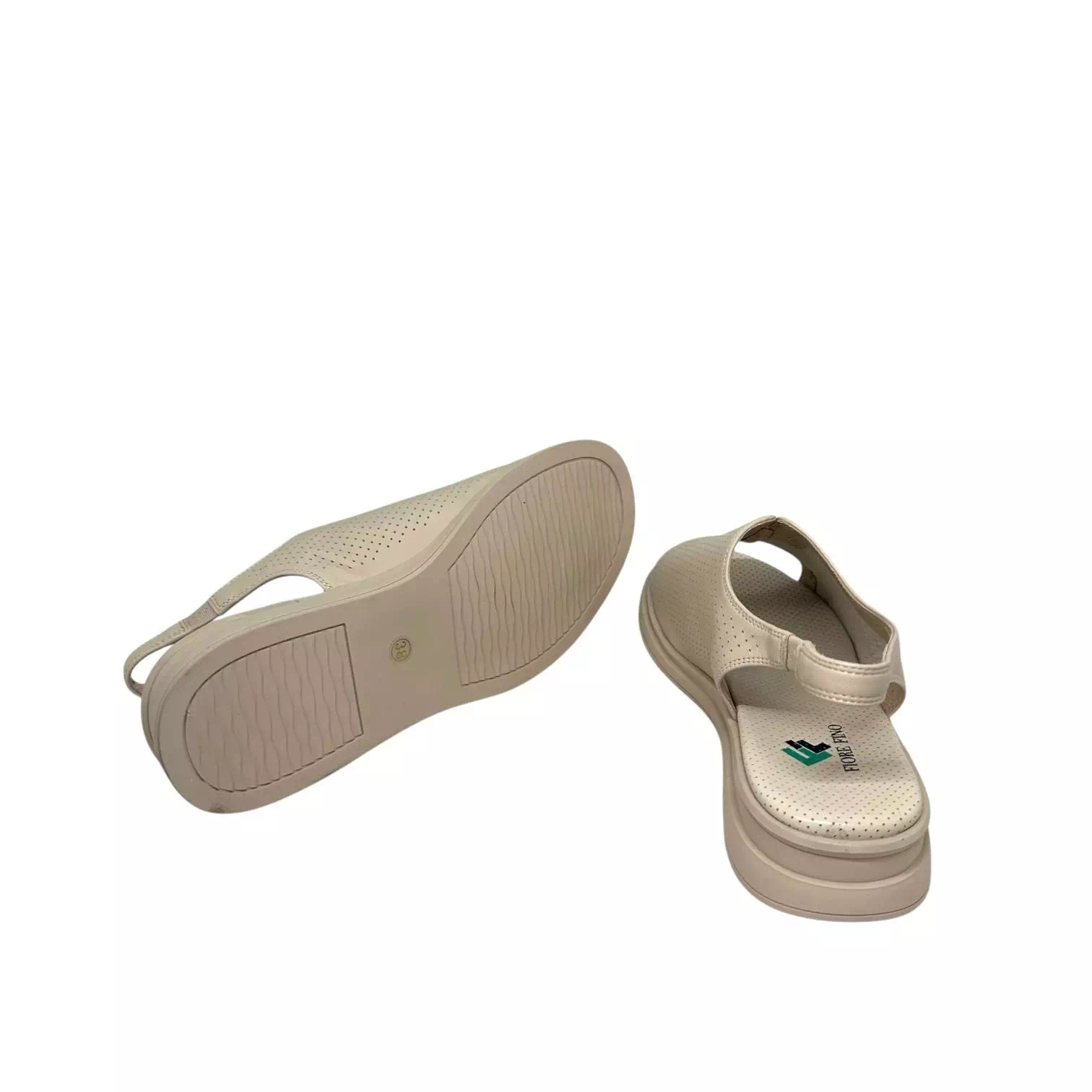 Sandale Fiore Fino bej cu perforatii mici