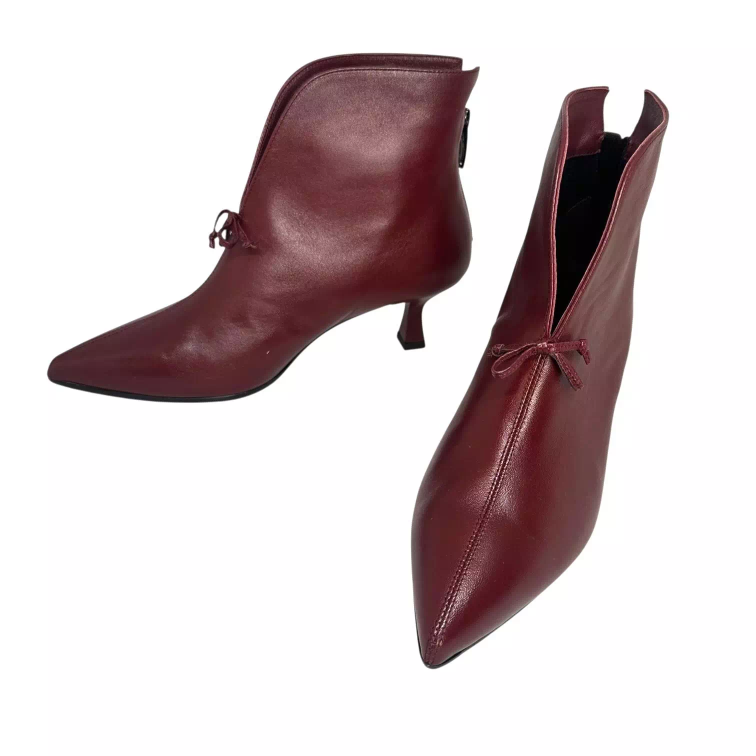 Ghete Kordel bordo cu fermoar la spate