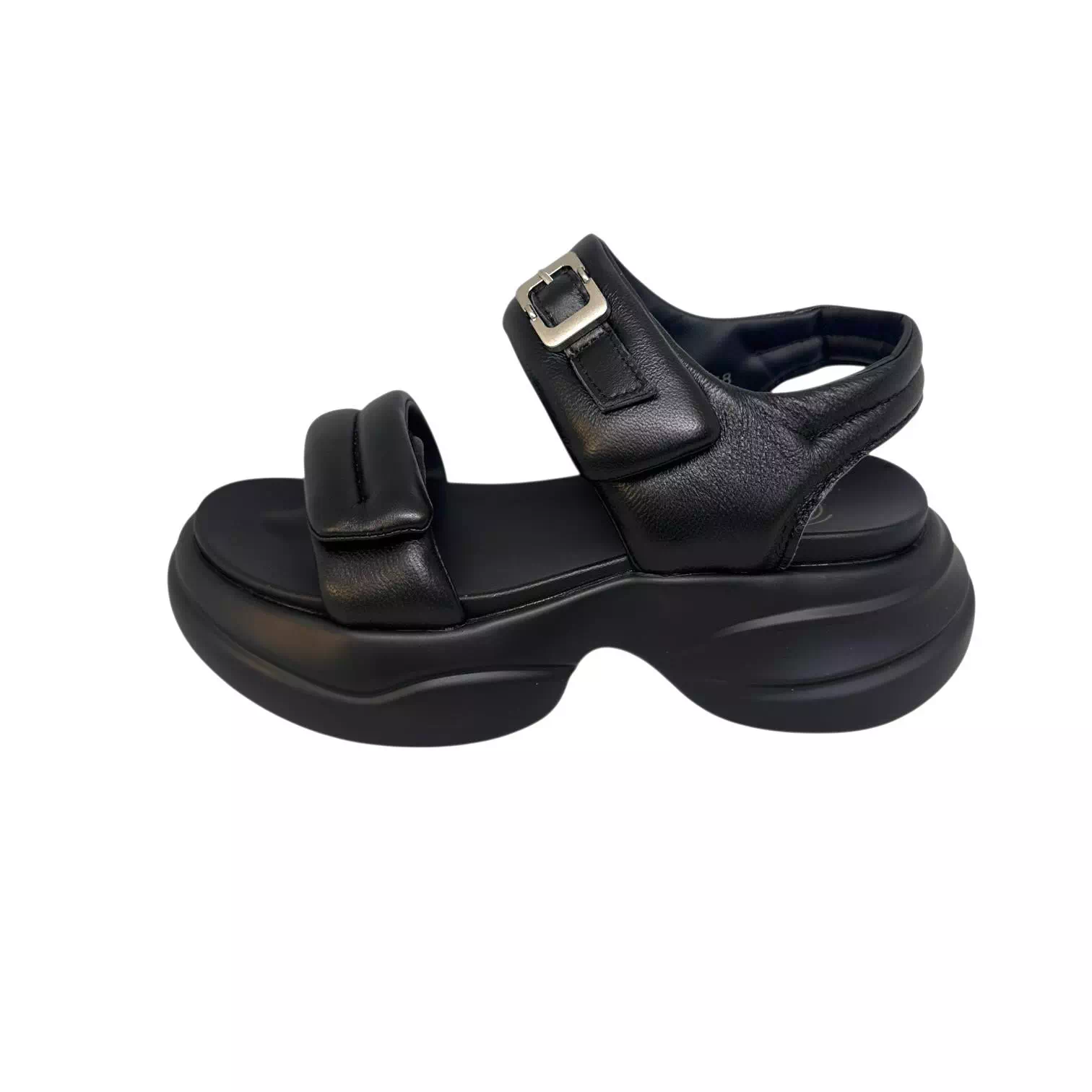 Sandale negre cu talpa groasa