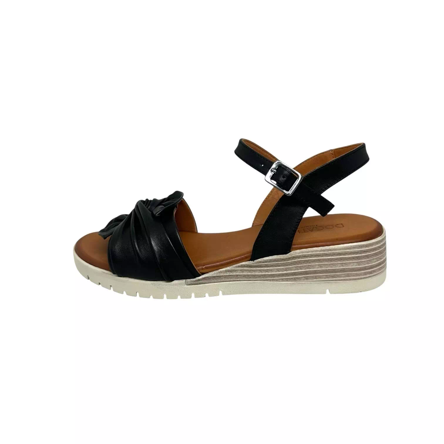 Sandale Dogati negre cu detaliu