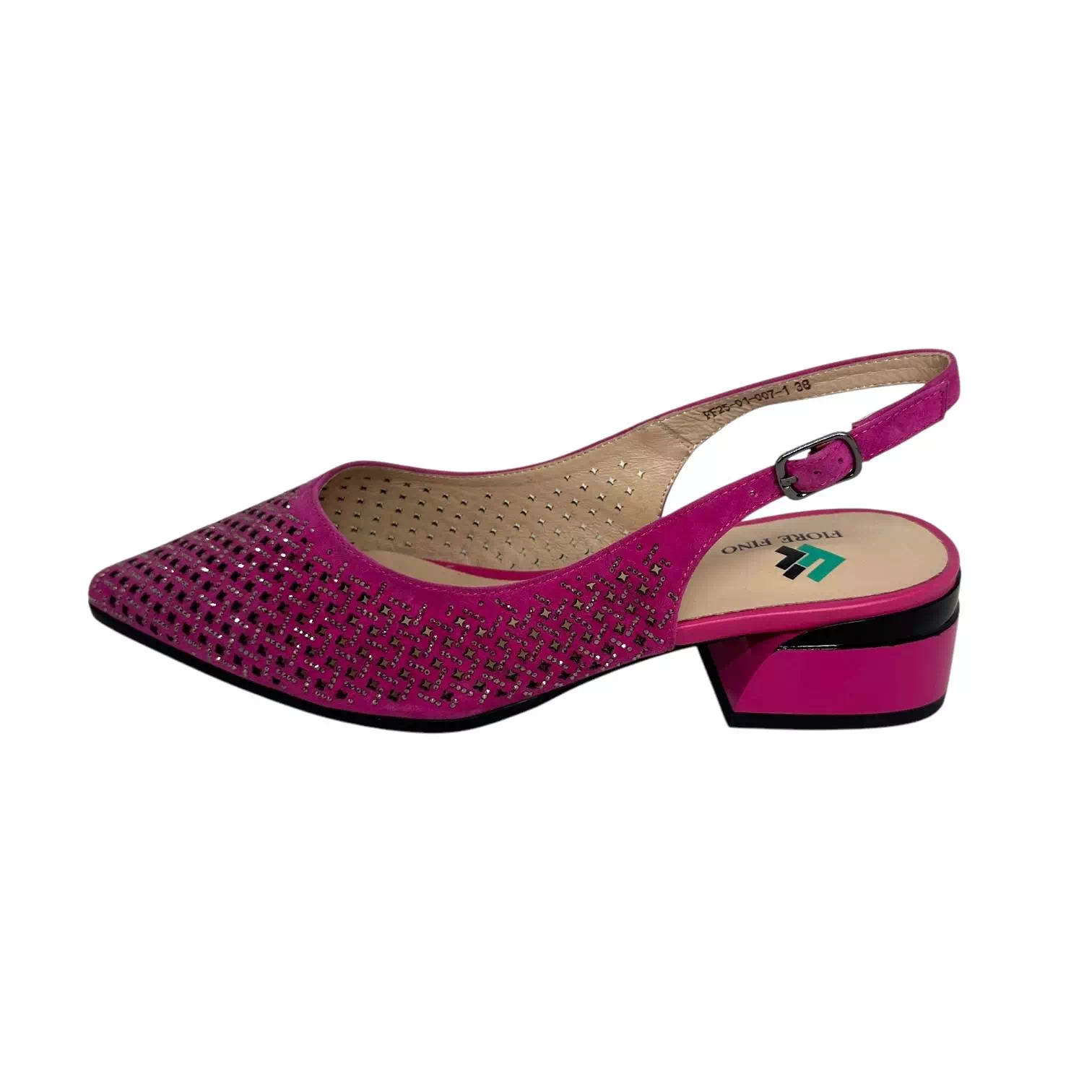 Pantofi decupati Fiore Fino fuxia