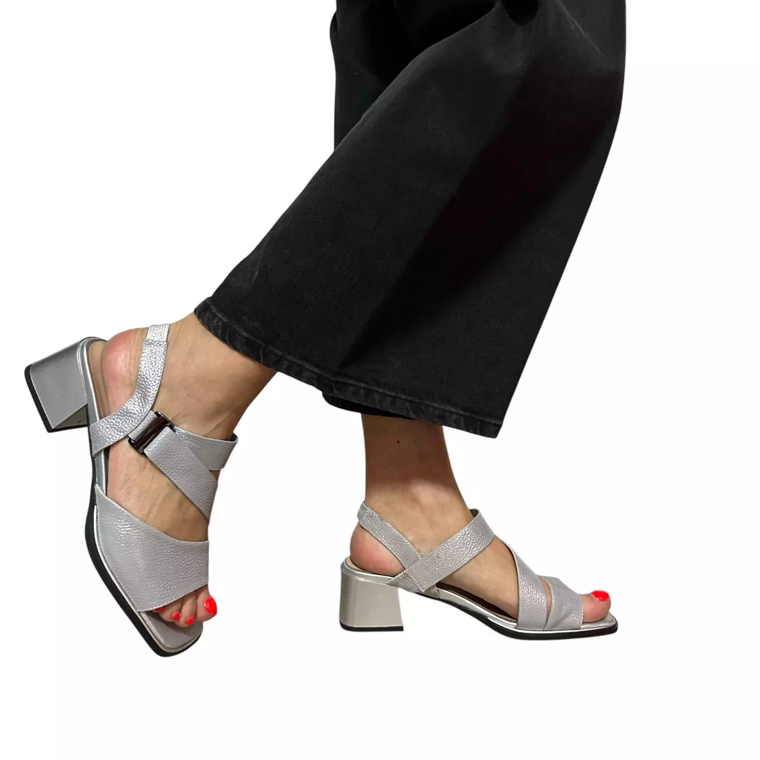 Sandale Fiore Fino gri perlat