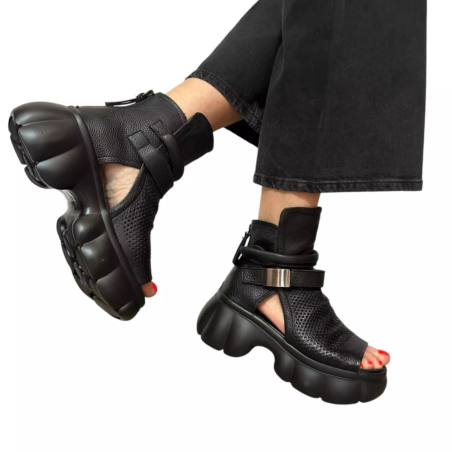 Ghete de vara Pass Collection negre