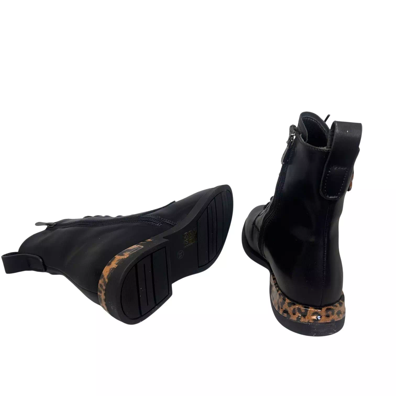 Ghete Filippo negre cu accesoriu print