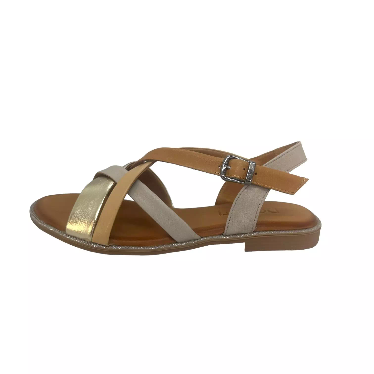 Sandale cu barete multicolore