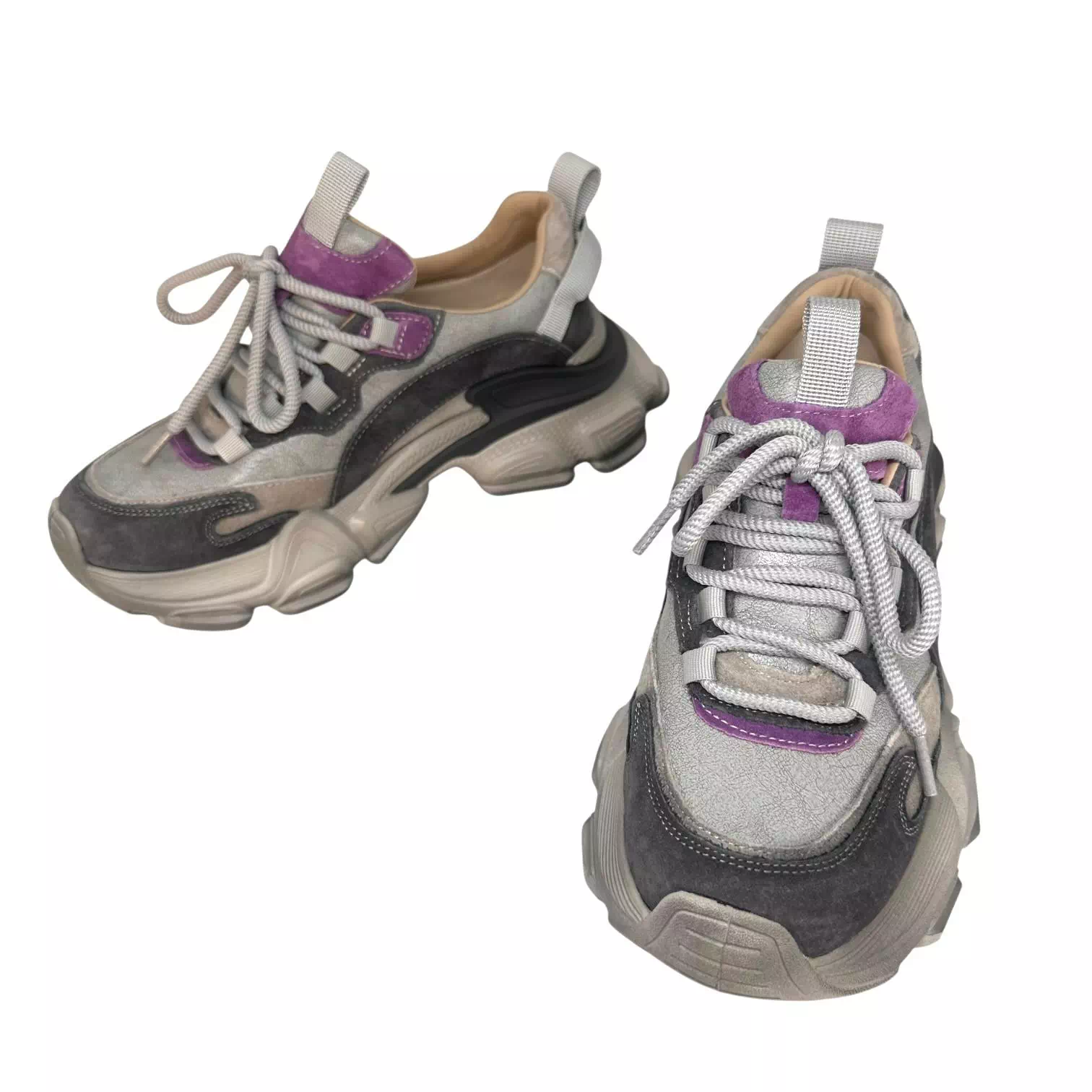 Pantofi sport gri combinat