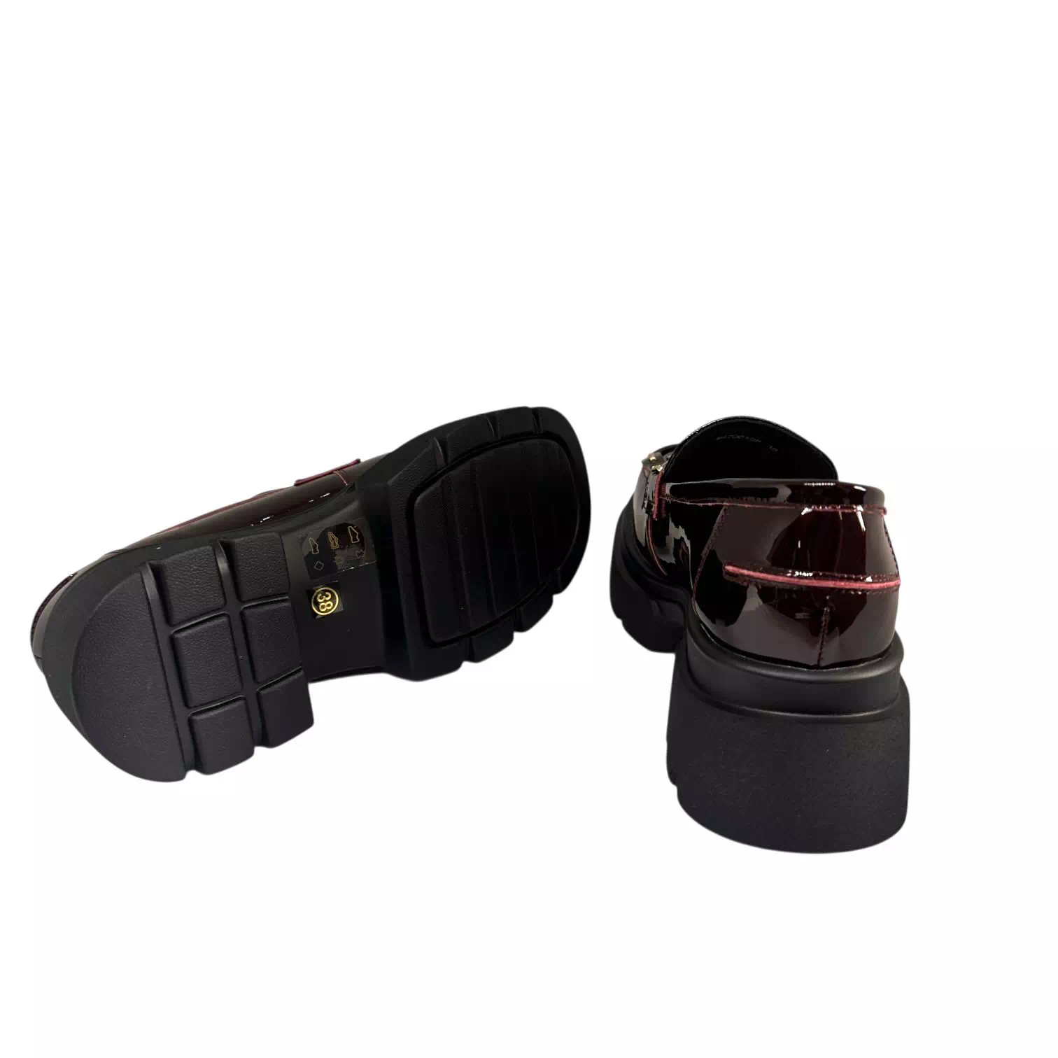 Pantofi Epica bordo cu talpa groasa