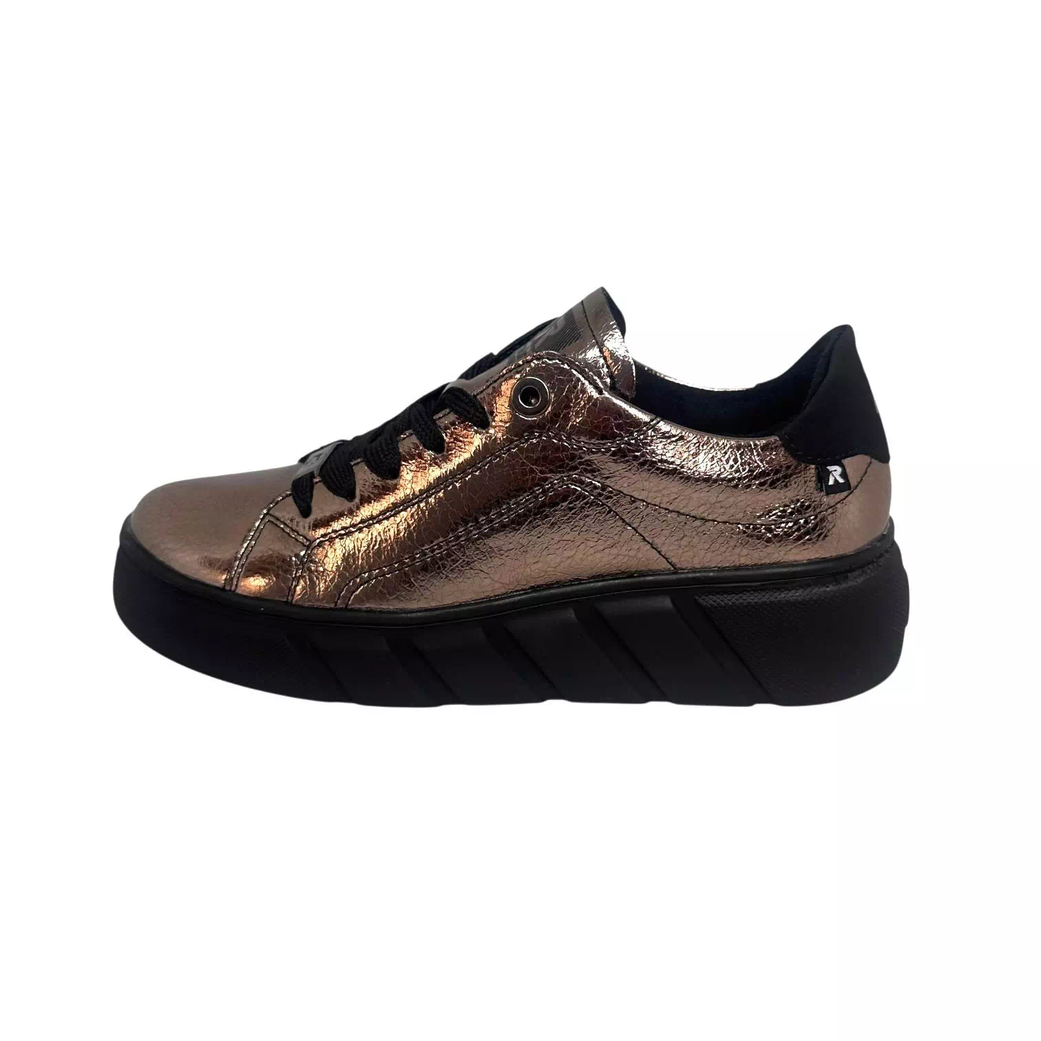 Pantofi Rieker platin cu siret