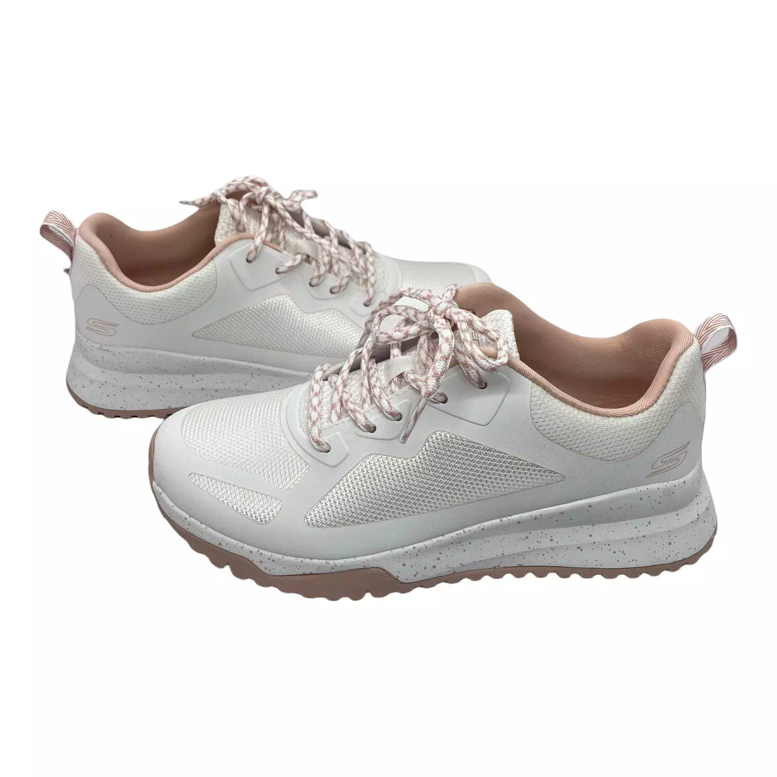 Pantofi sport Skechers albi cu detalii colorate