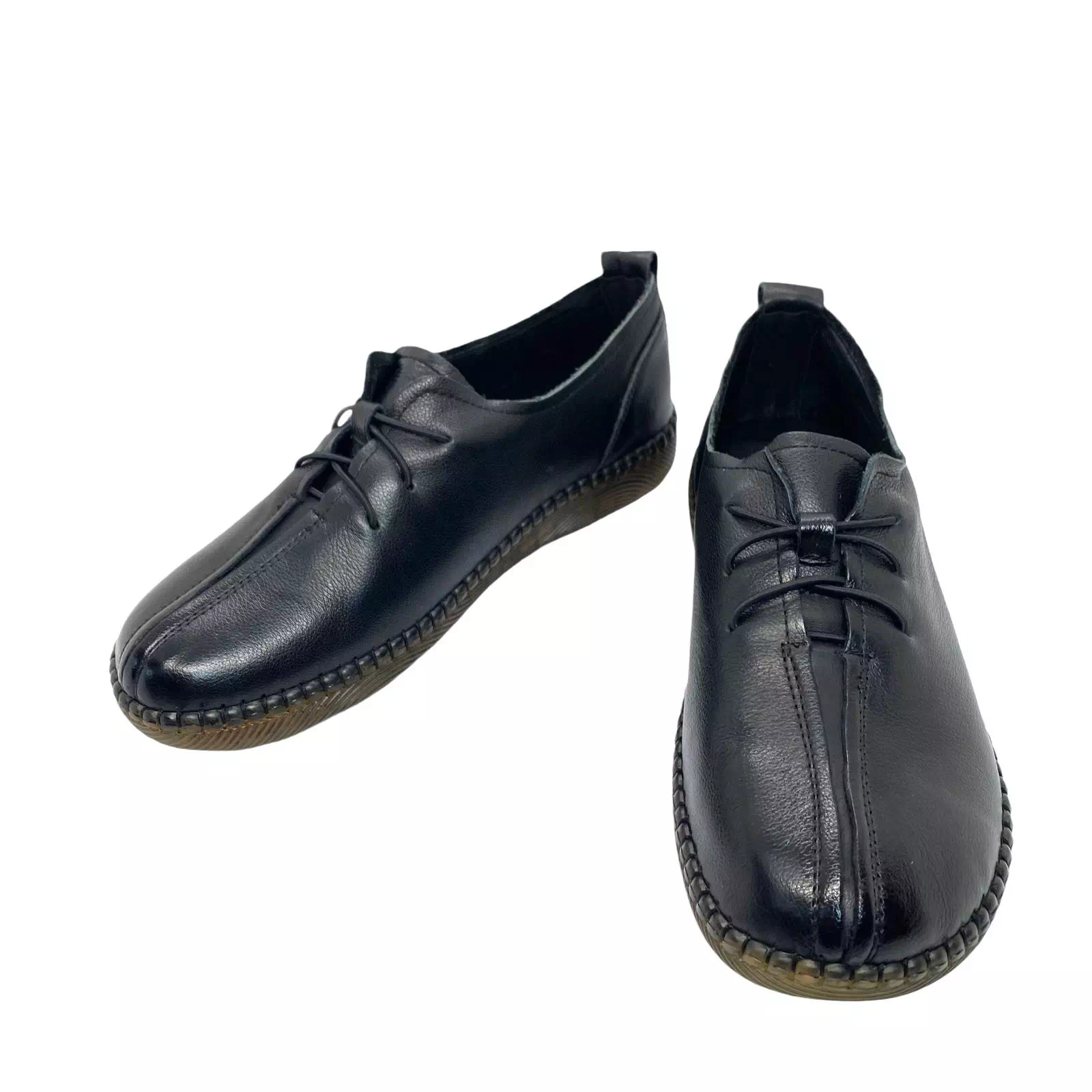 Pantofi negri slip-on cu talpa confort