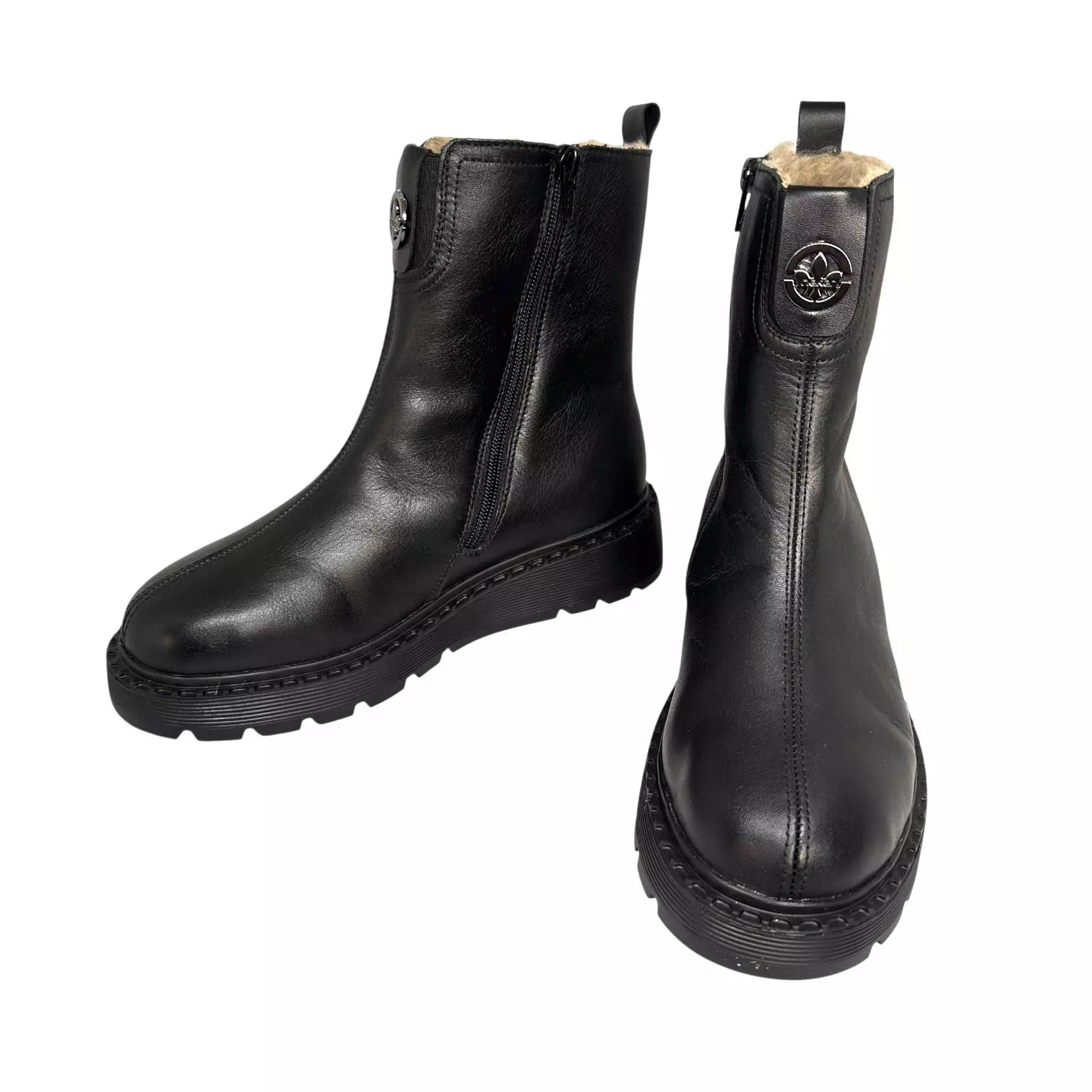 Ghete Rieker negre imblanite