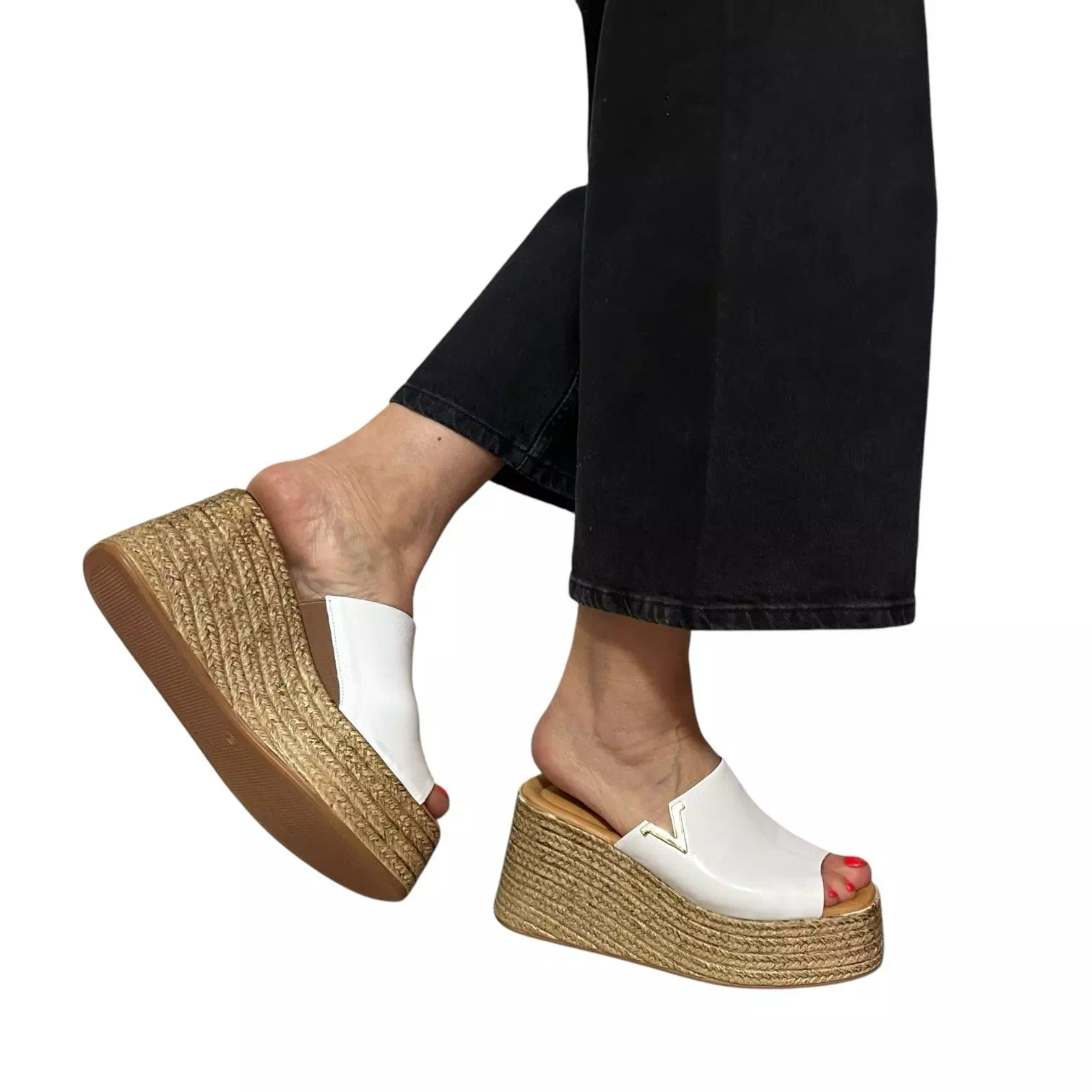 Saboti Dogati albi cu platforma