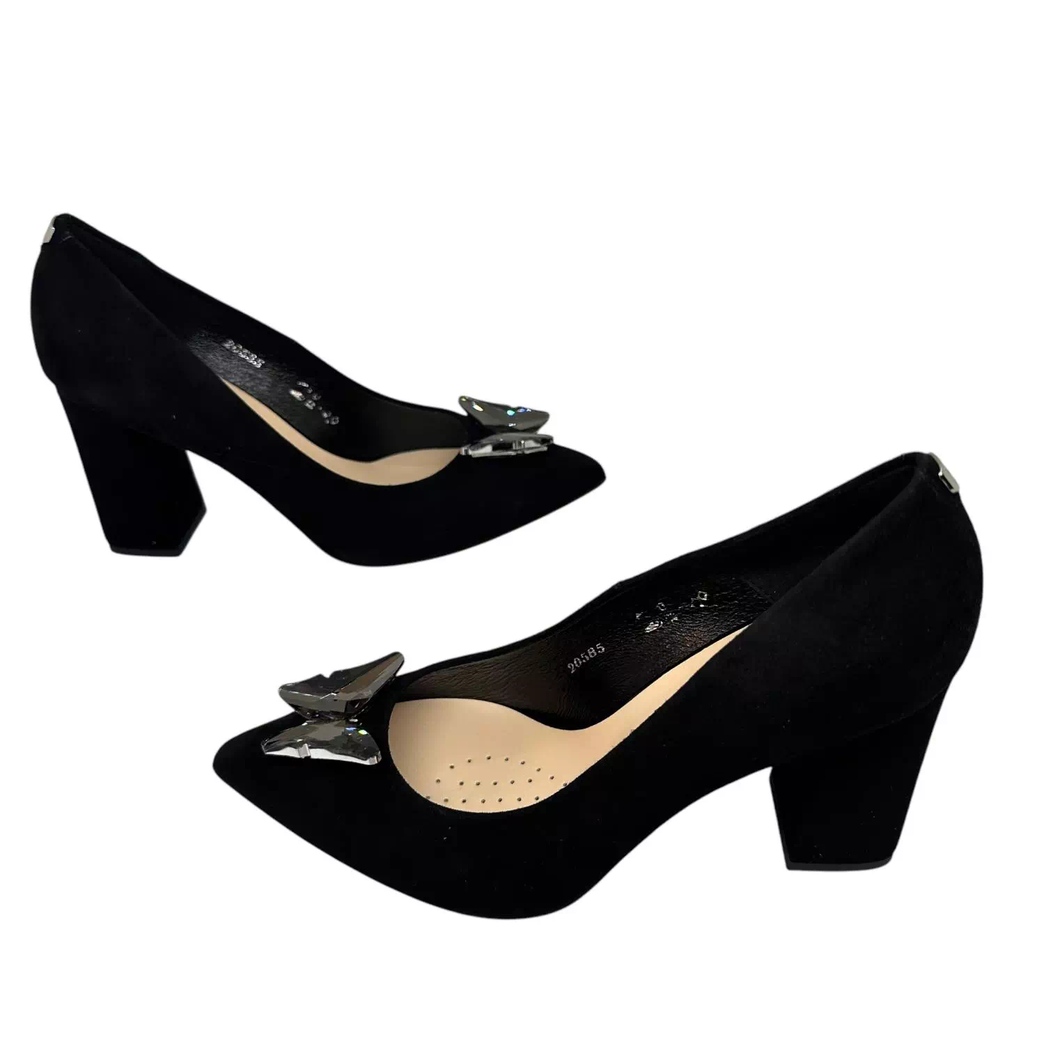 Pantofi Sala negri cu fluture