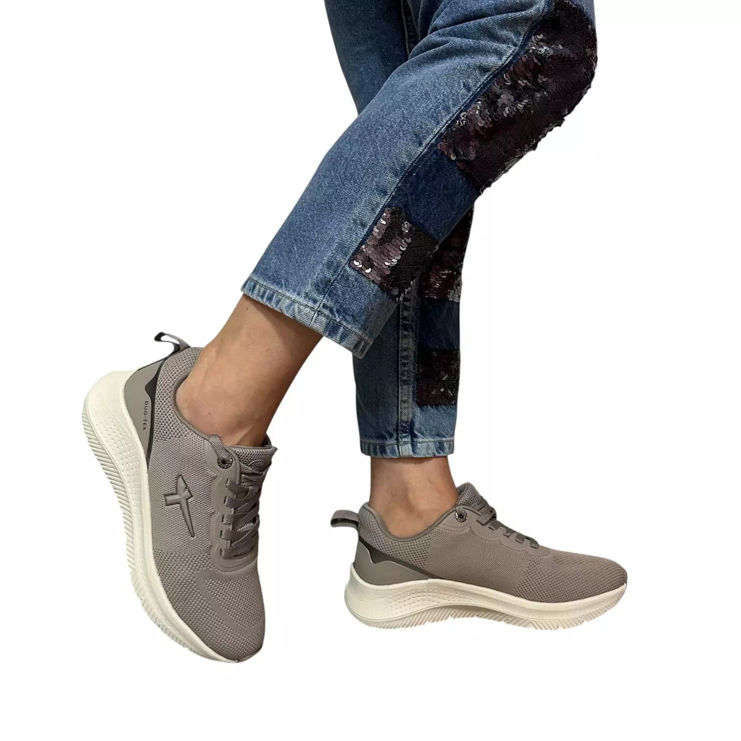 Pantofi Tamaris Confort taupe cu detaliu