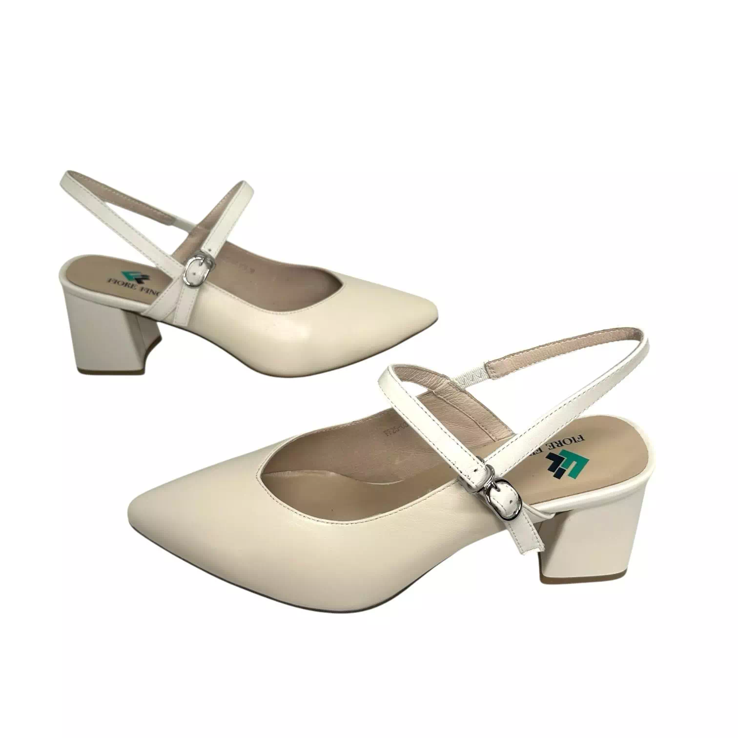 Pantofi decupati Fiore Fino crem