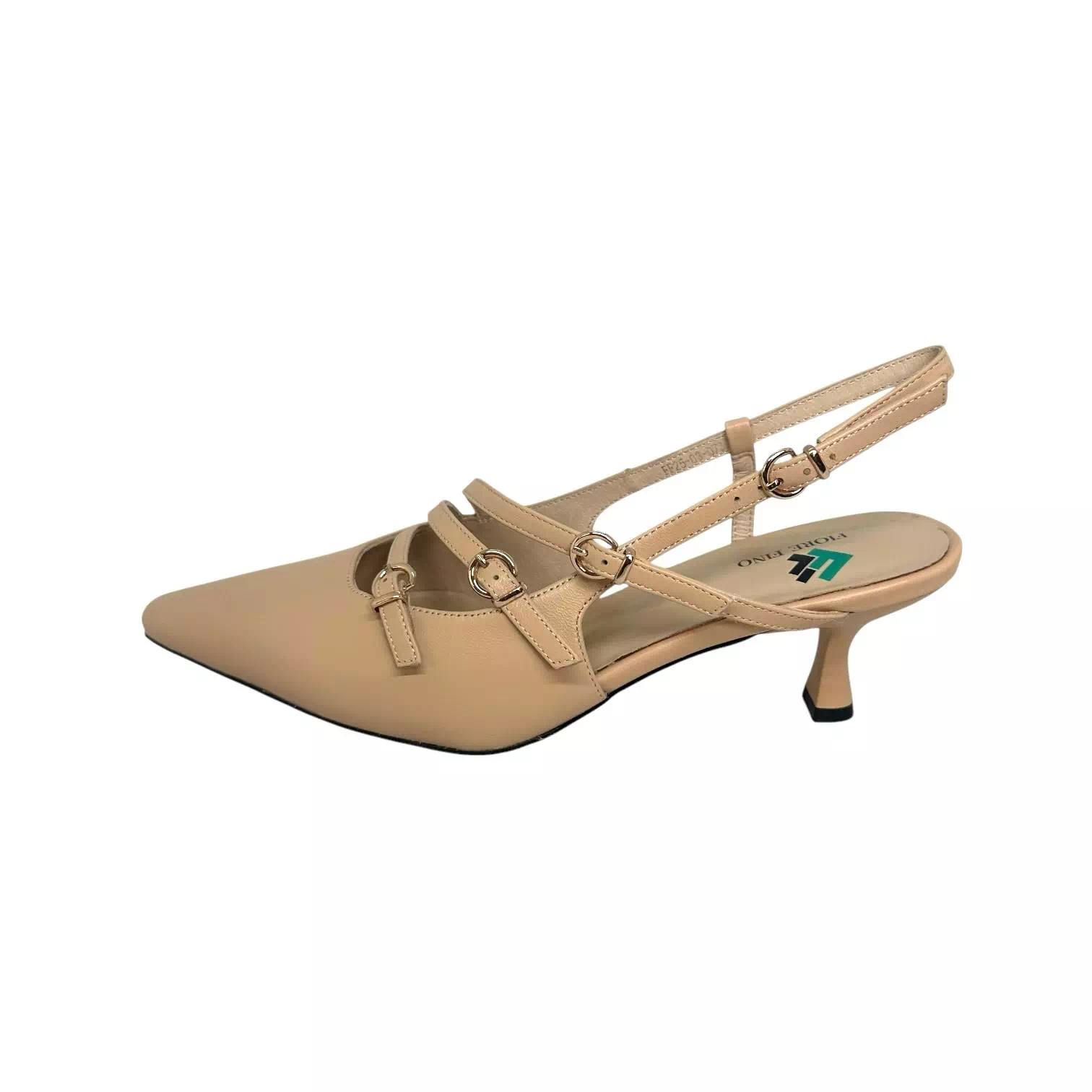 Pantofi stiletto decupati Fiore Fino bej