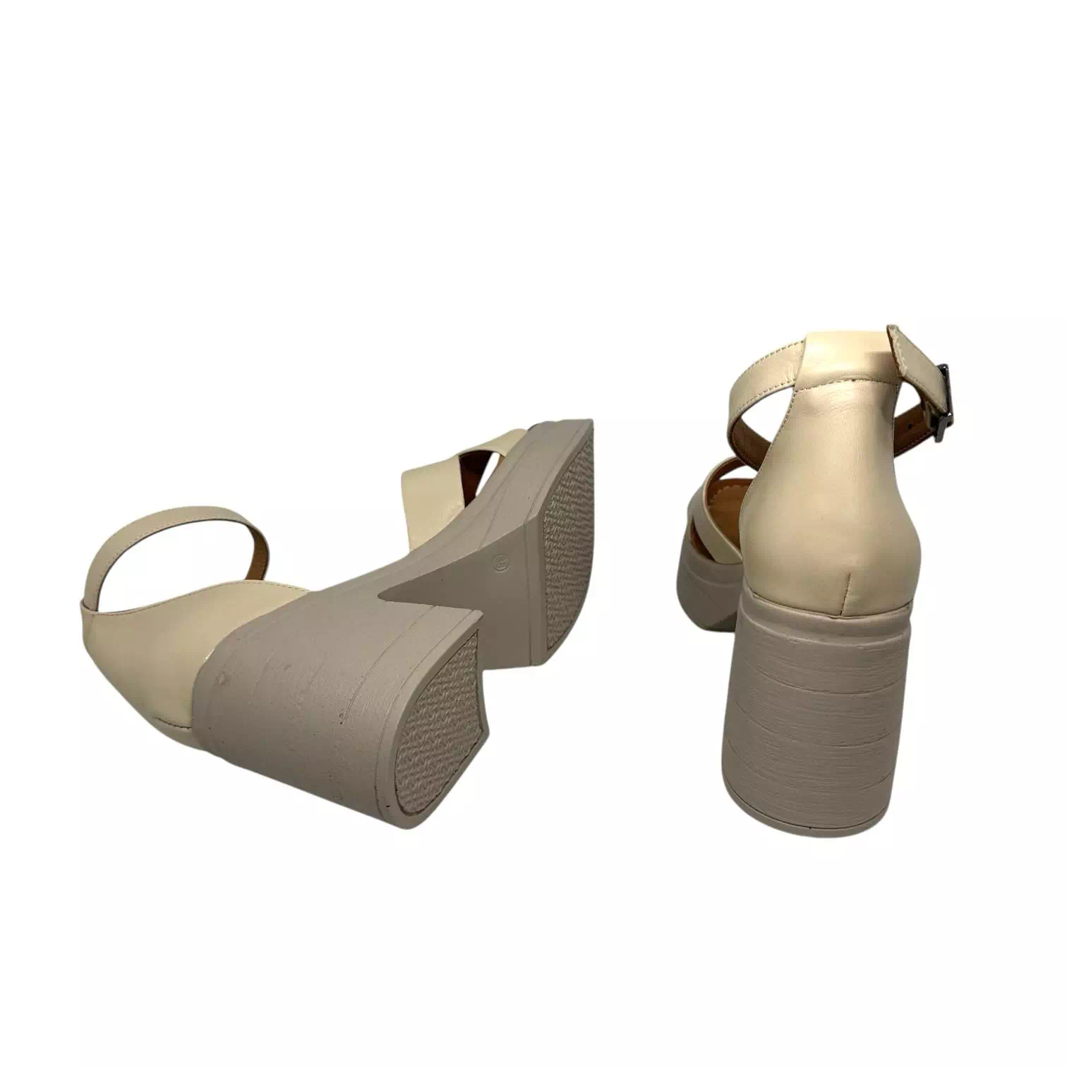 Sandale Dogati bej cu platforma