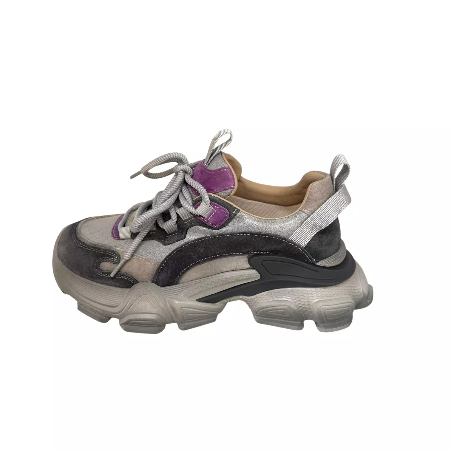 Pantofi sport gri combinat