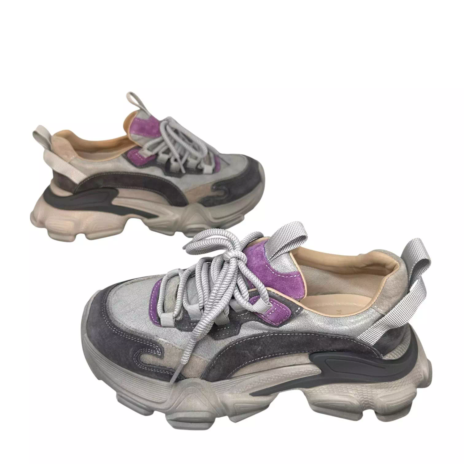 Pantofi sport gri combinat