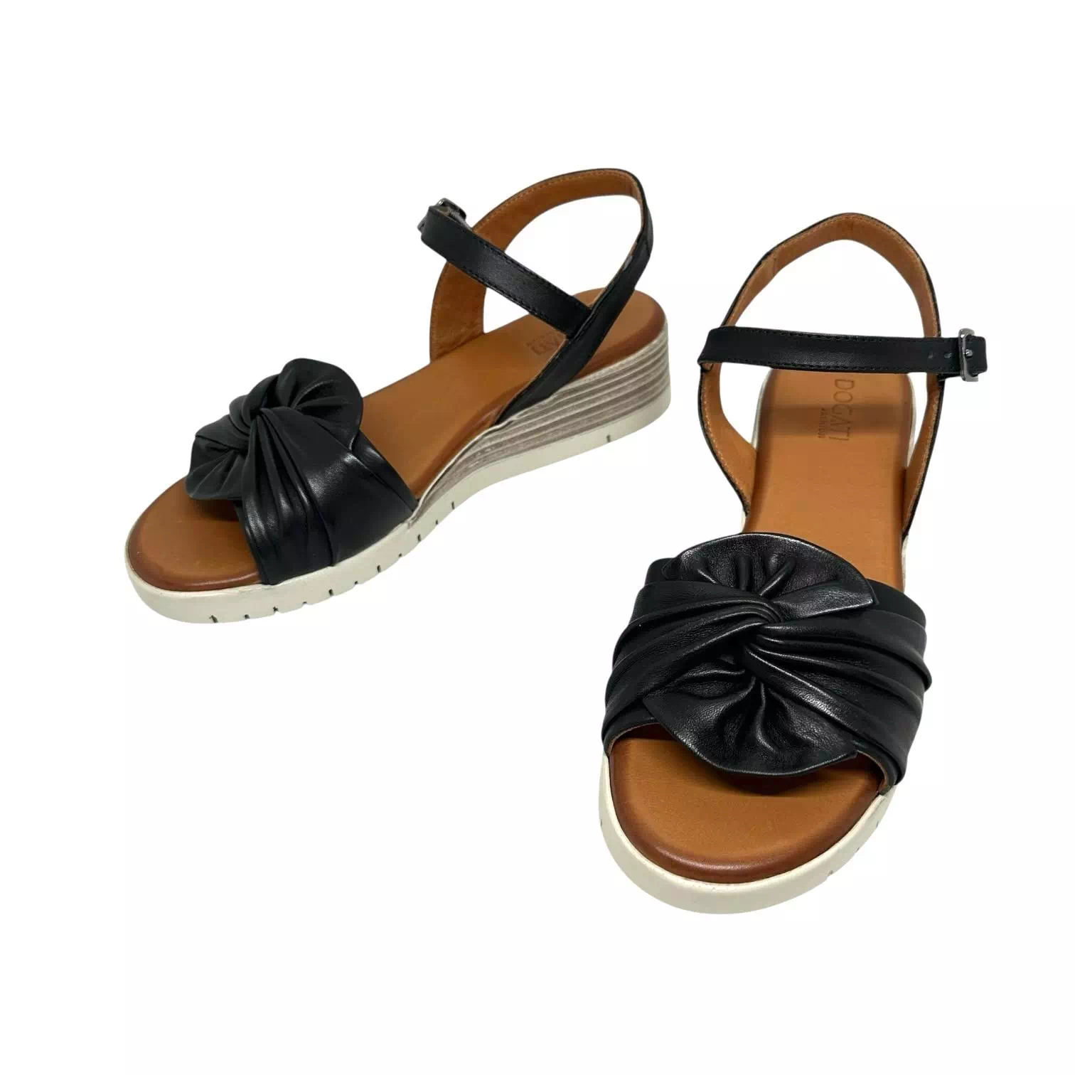 Sandale Dogati negre cu detaliu