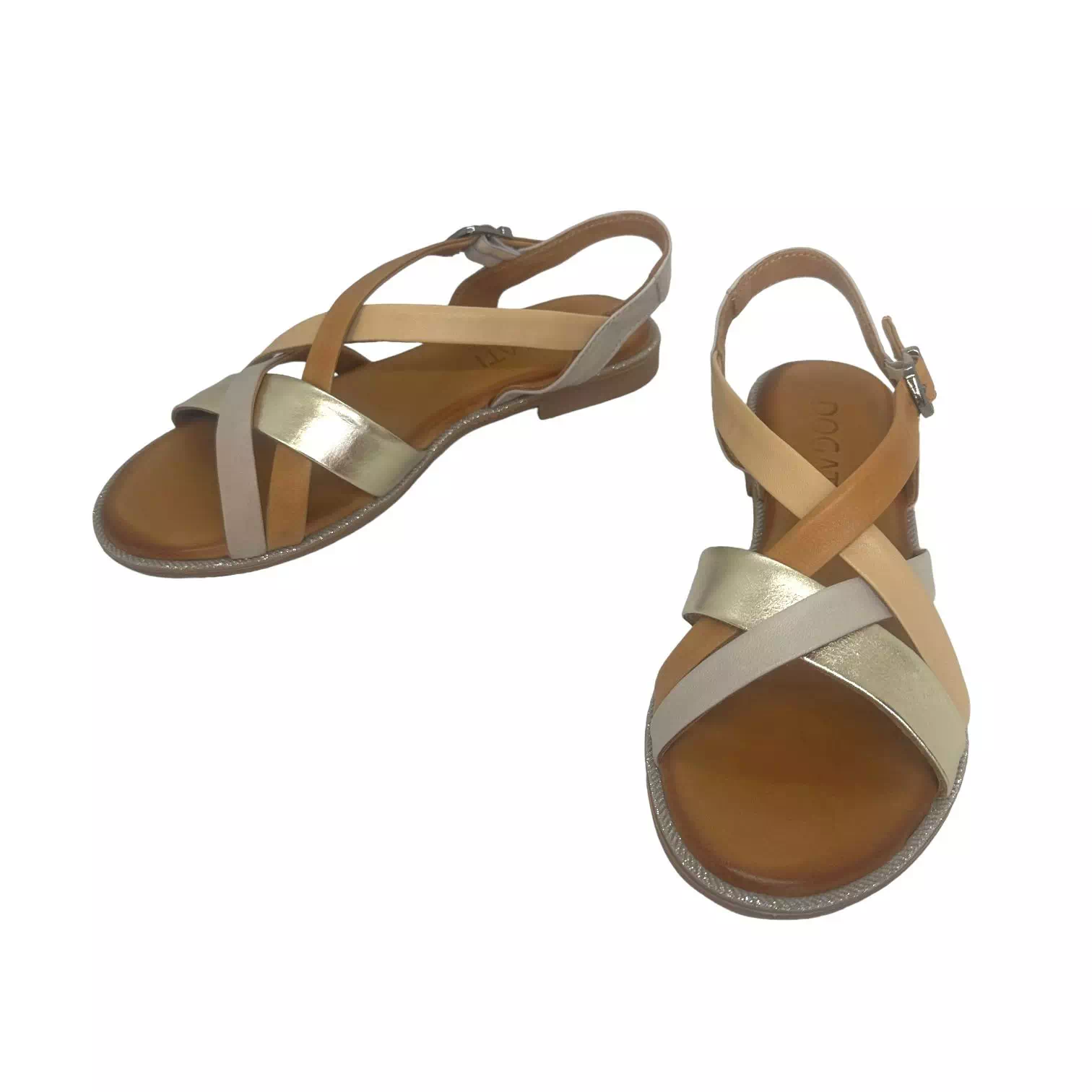 Sandale cu barete multicolore