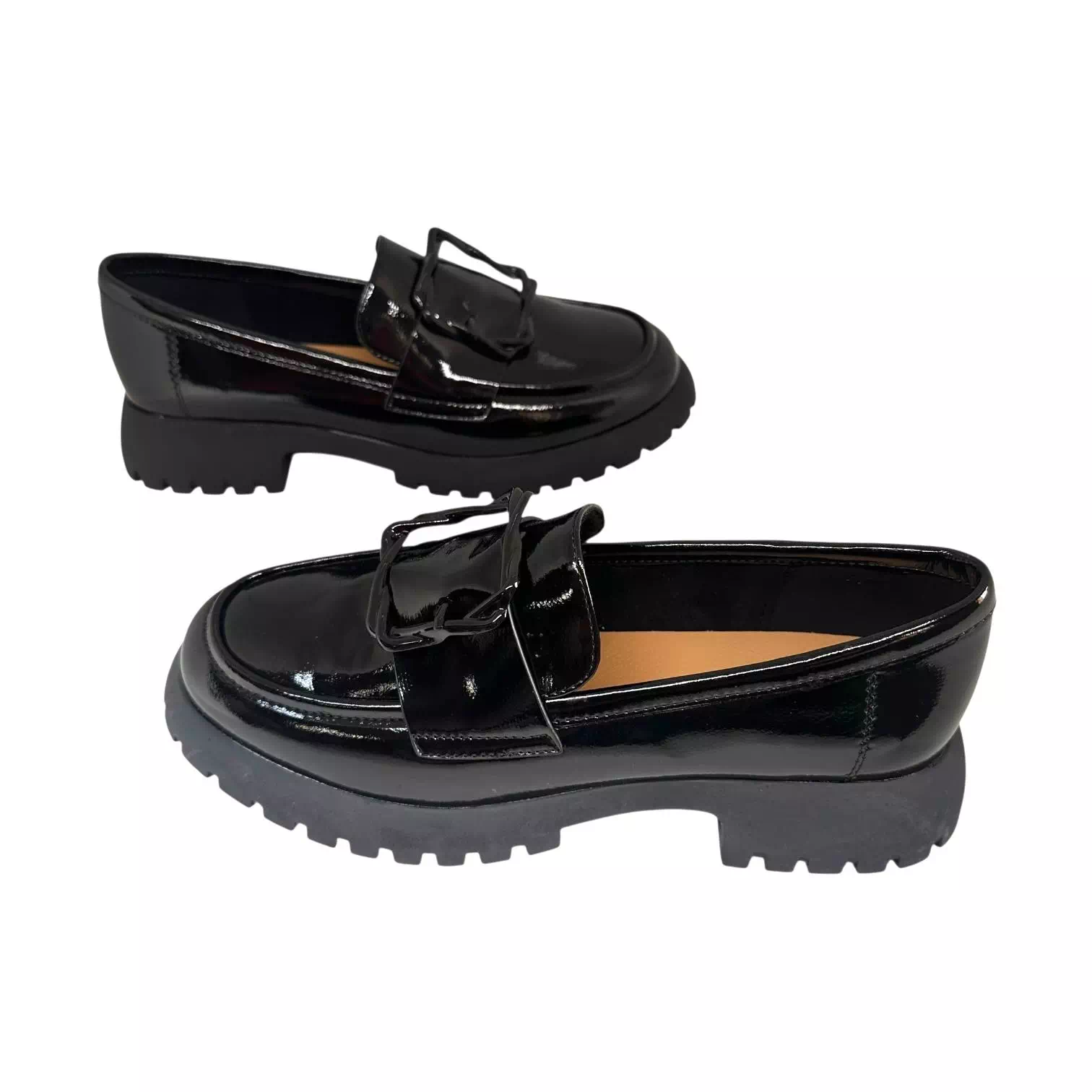 Pantofi Pass Collection negri cu catarama