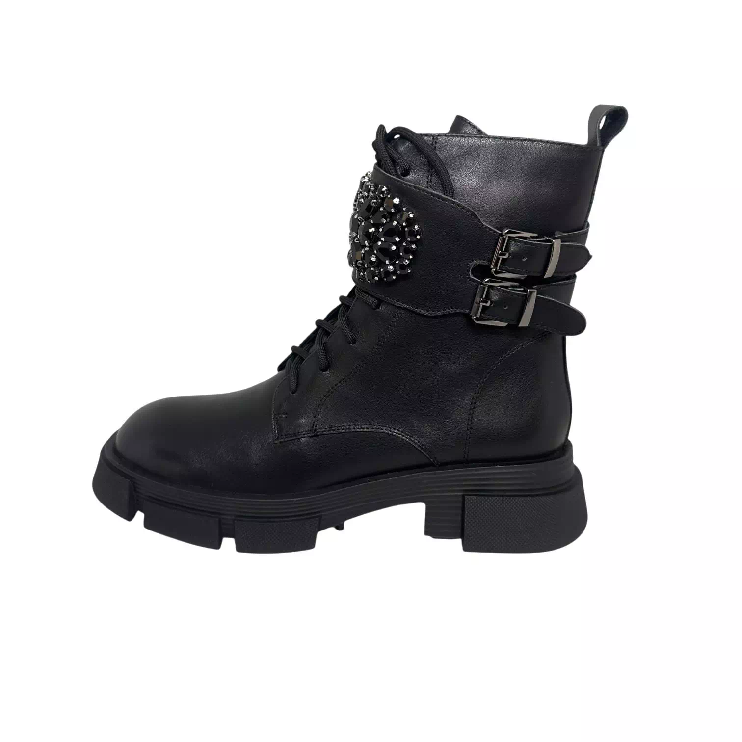 Ghete Fiore Fino negre cu siret si accesoriu