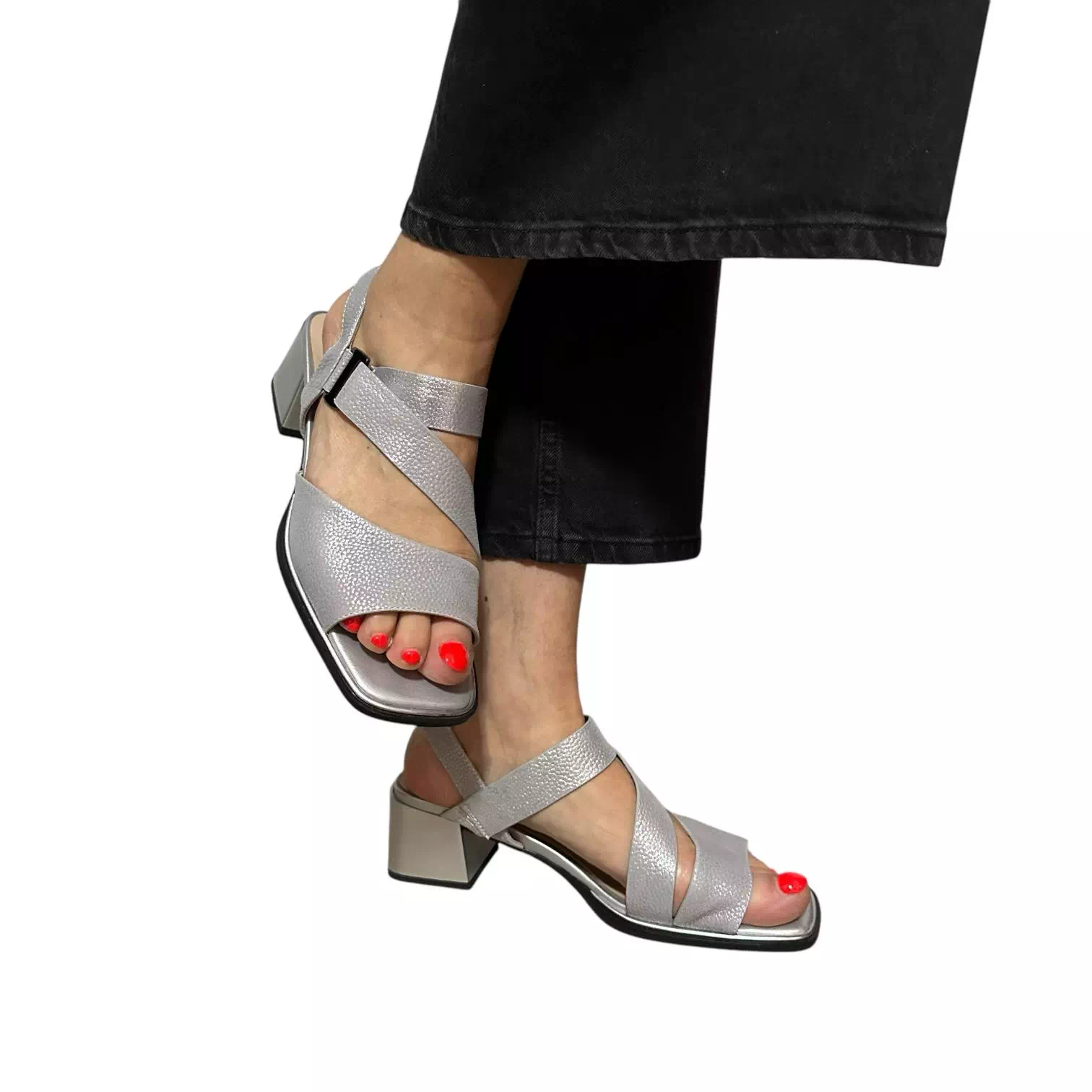 Sandale Fiore Fino gri perlat