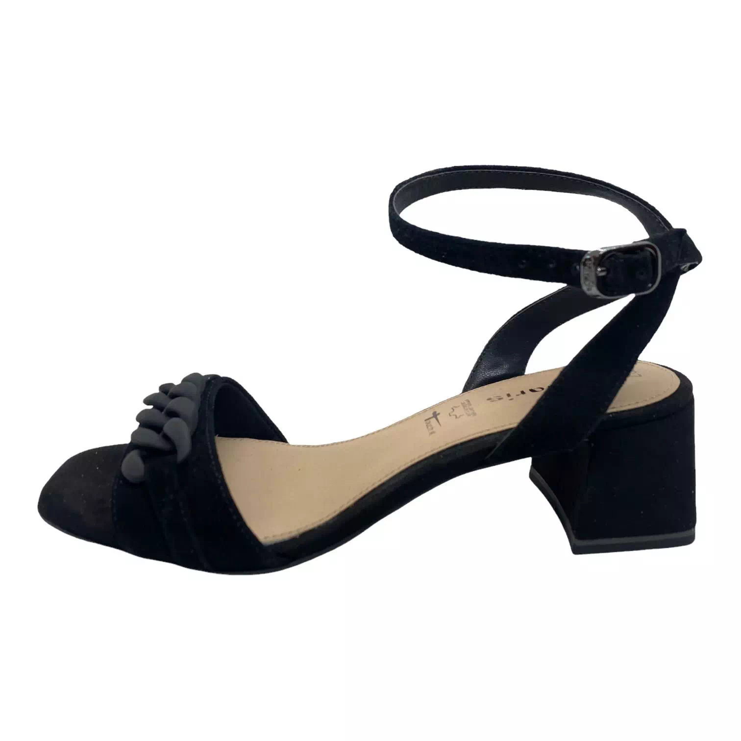 Sandale Tamaris negre cu accesoriu