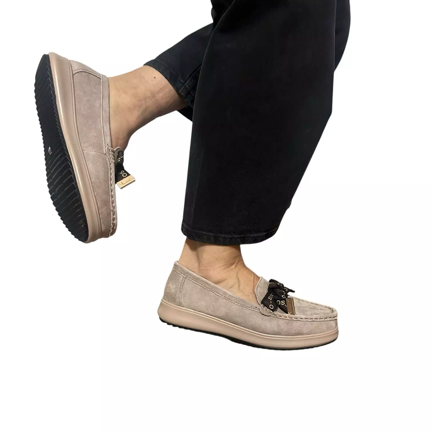 Pantofi Filippo bej cu funda