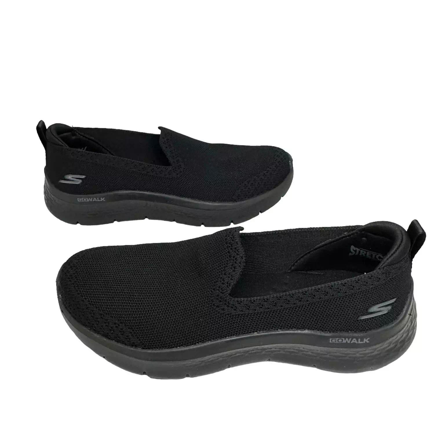 Pantofi sport Skechers slip-on negri cu talpa confort