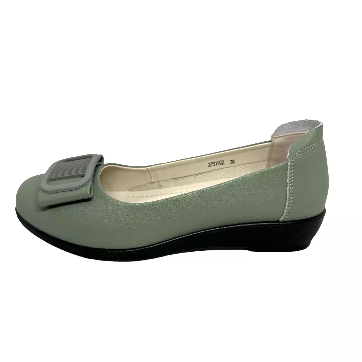 Pantofi verzi cu talpa confort si accesoriu