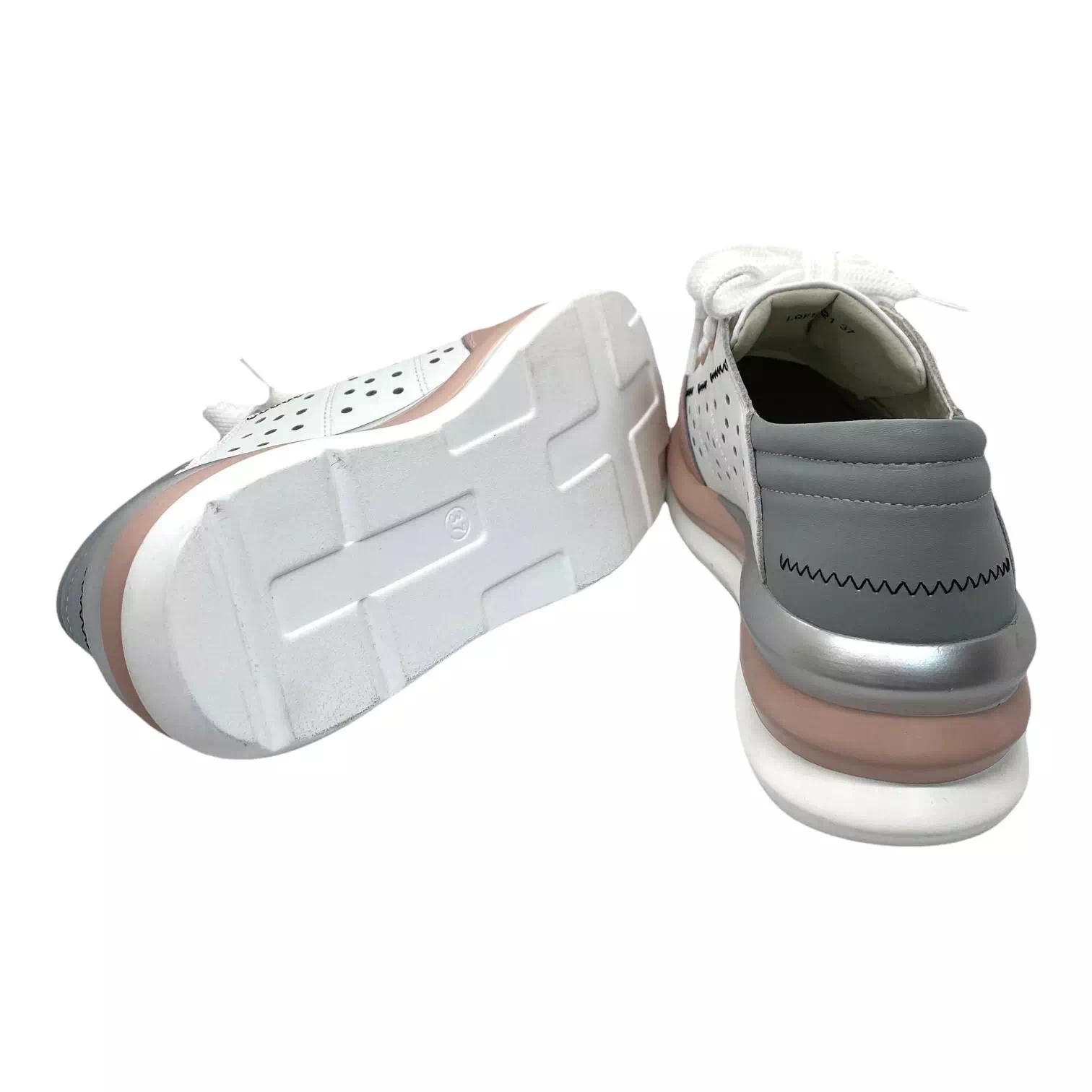 Pantofi sport albi cu detalii colorate
