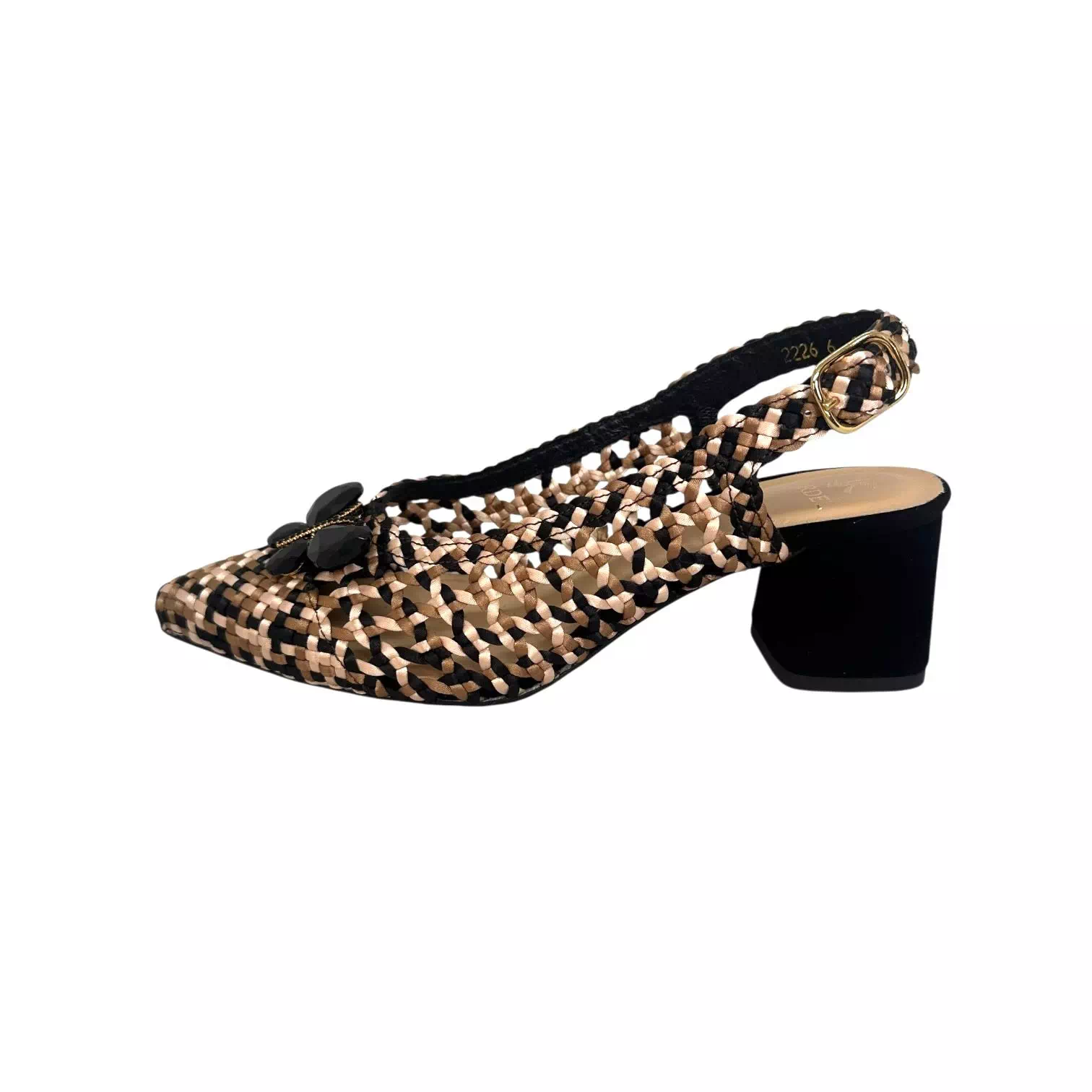 Pantofi decupati Kordel negri cu fluture