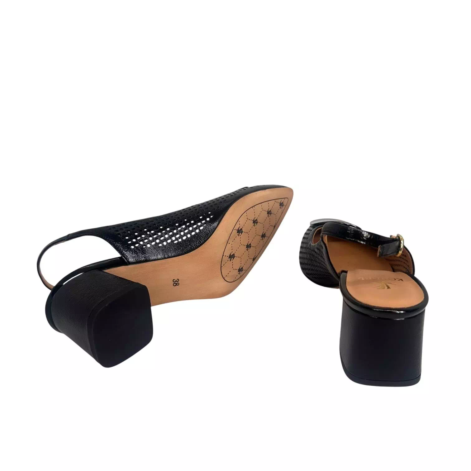 Pantofi decupati Kordel negri