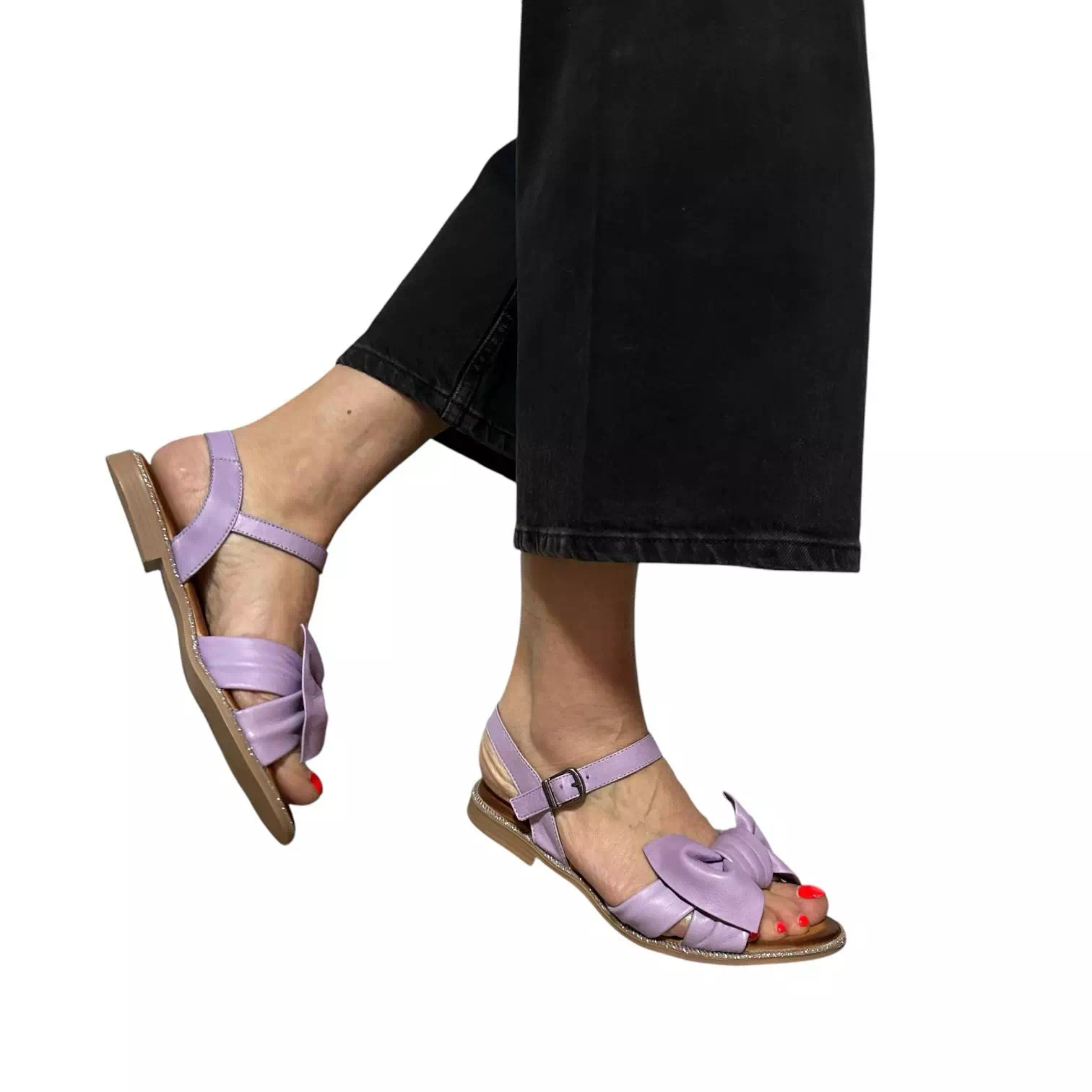 Sandale Dogati mov cu funda